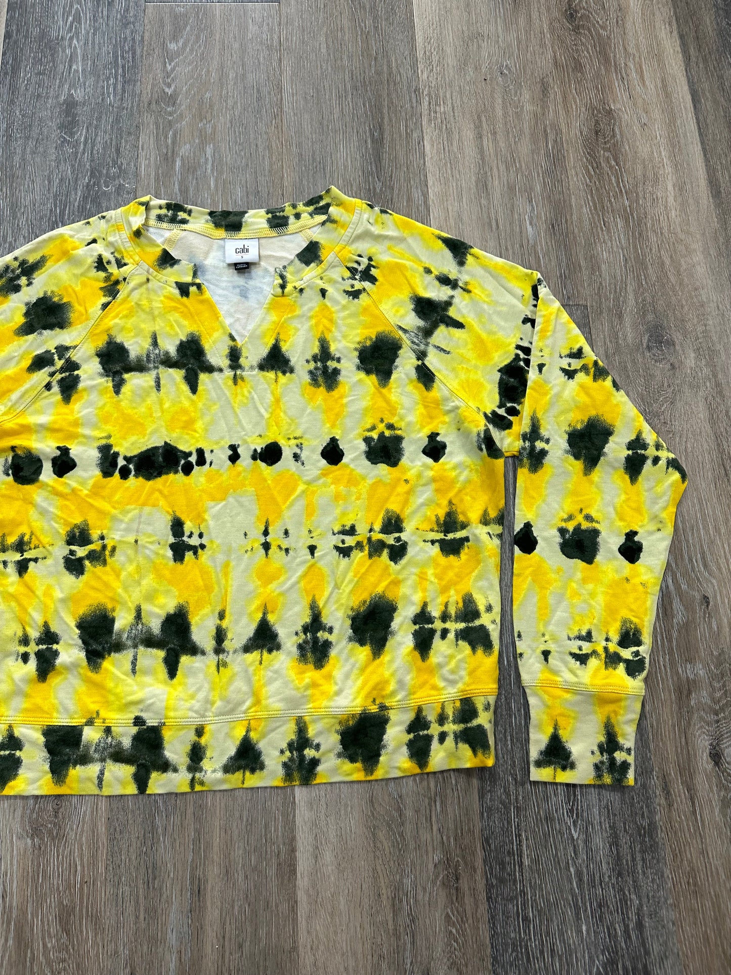 Yellow Top Long Sleeve Cabi, Size S