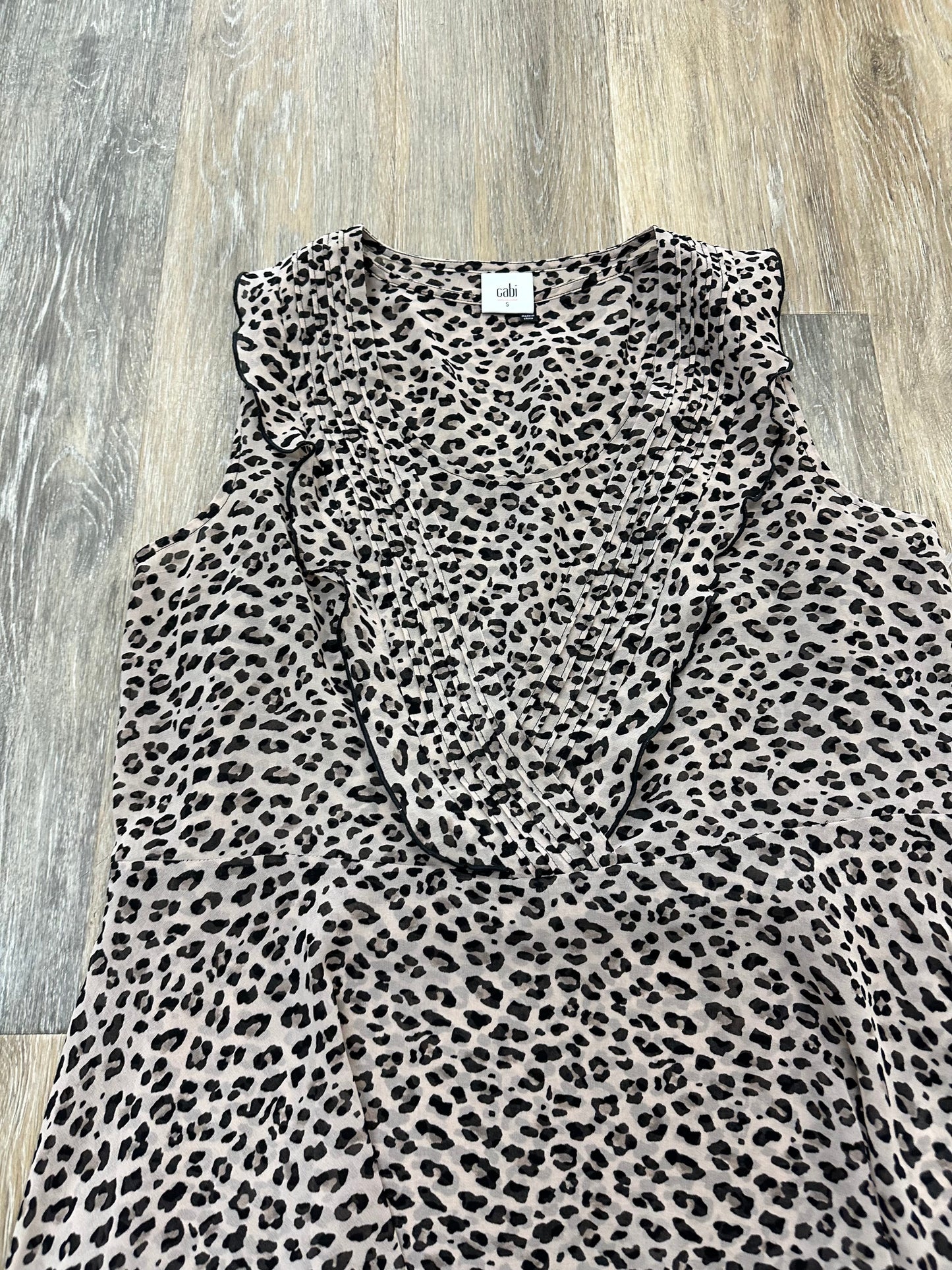 Animal Print Top Sleeveless Cabi, Size S