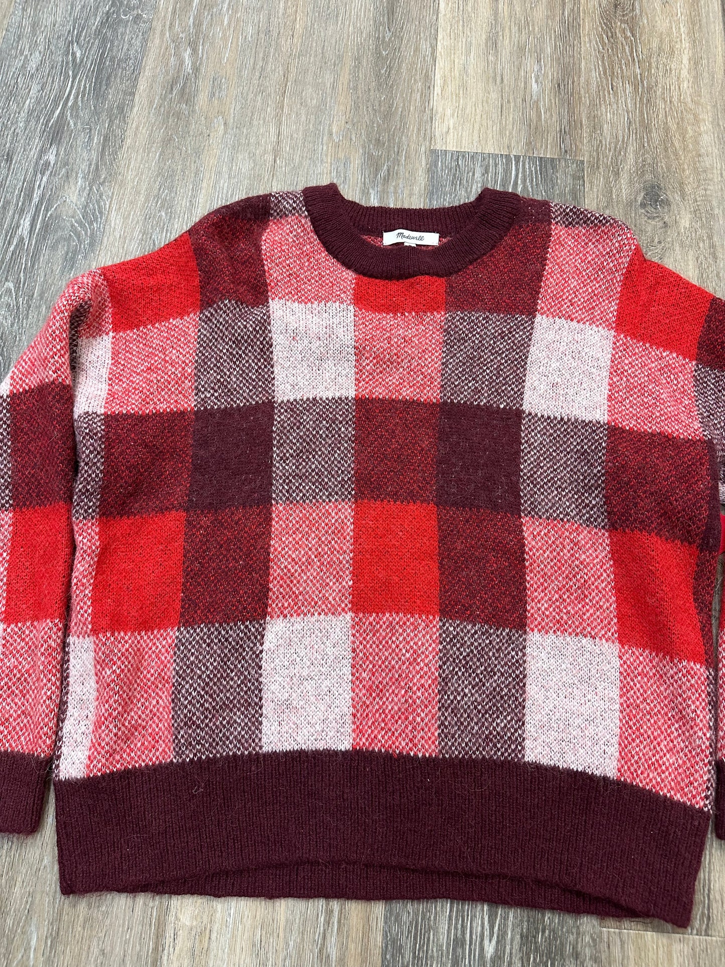 Sweater By Madewell In Plaid Pattern, Size: S