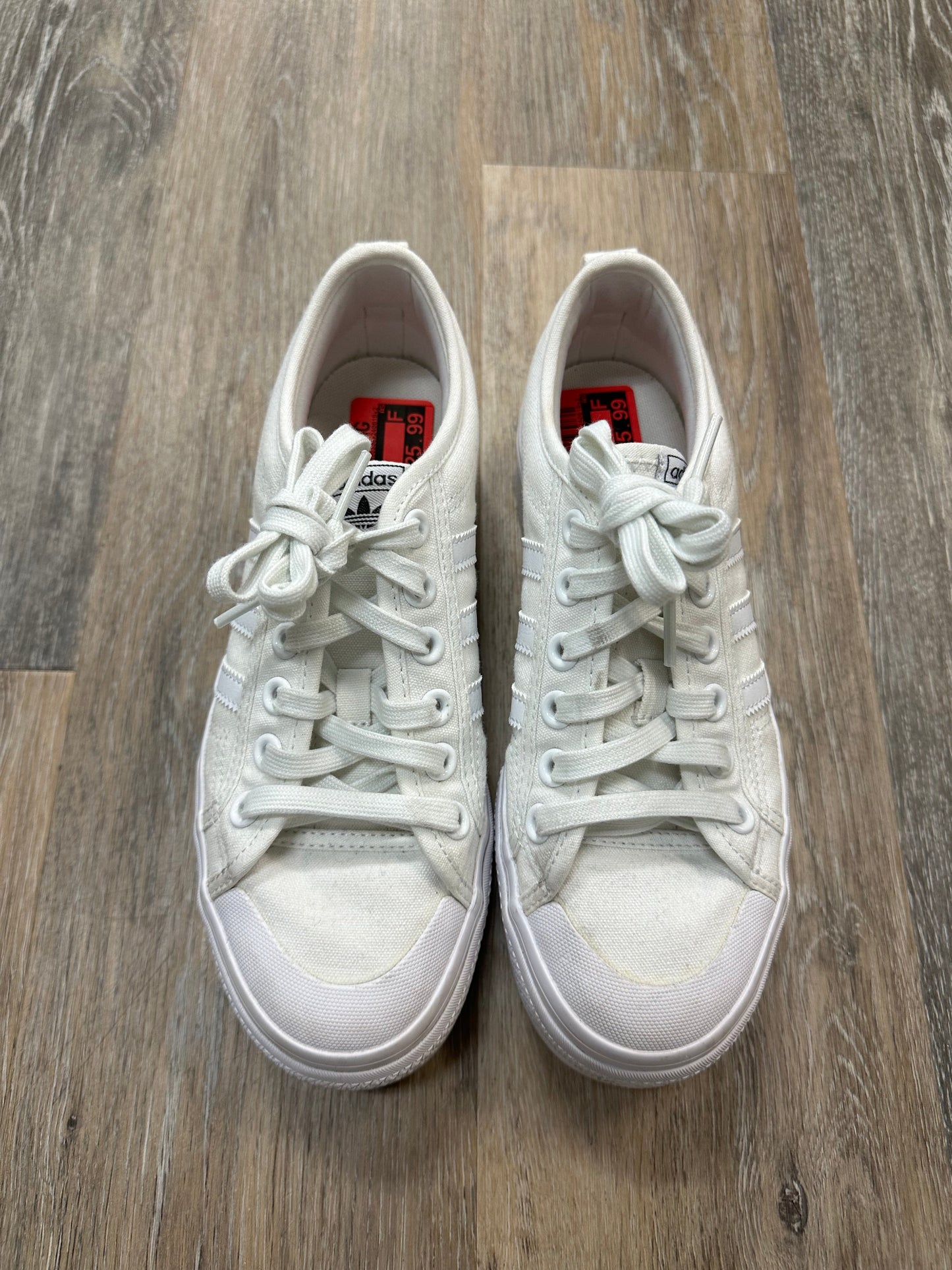 White Shoes Athletic Adidas, Size 7.5