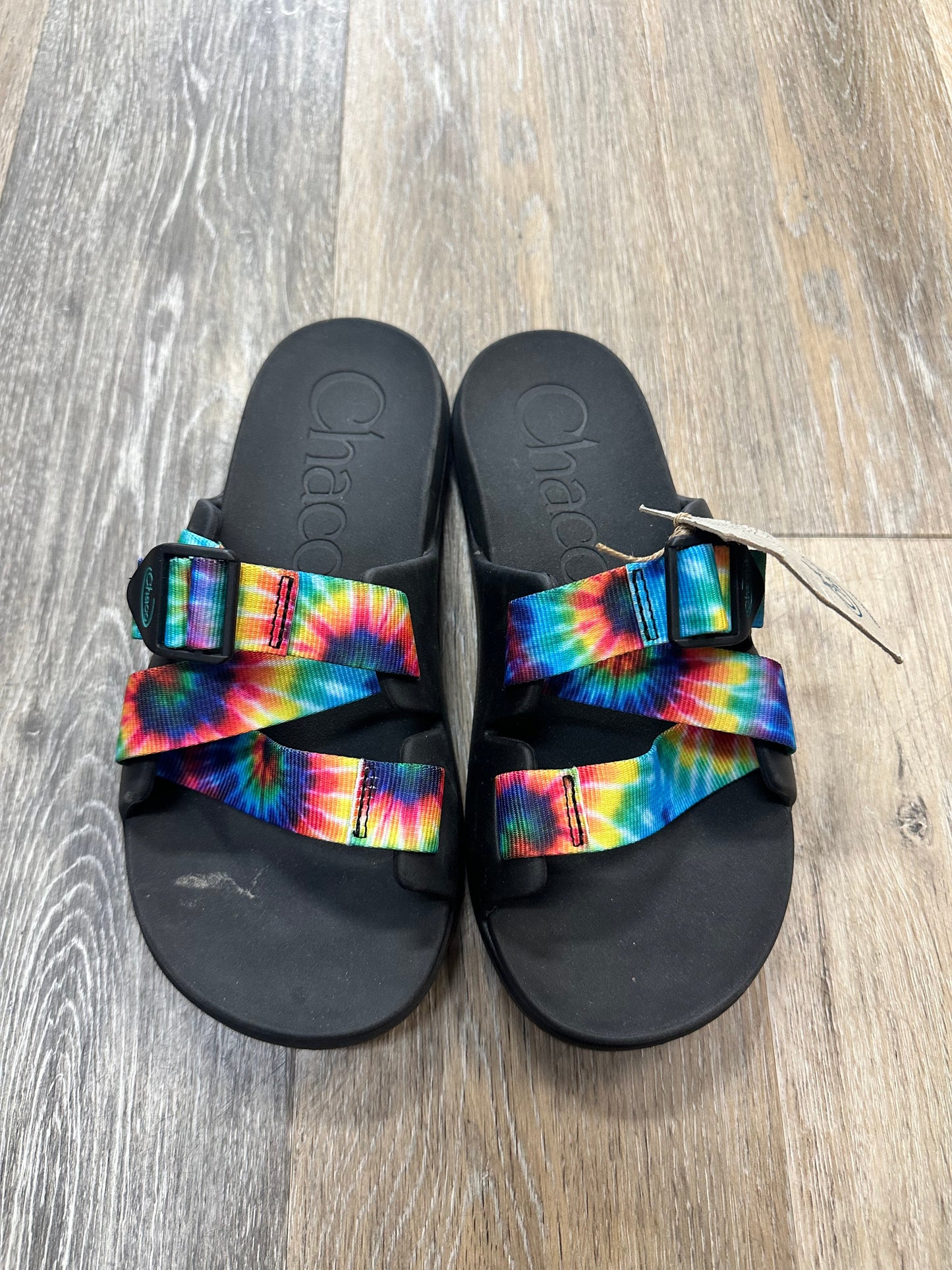 Tie Dye Print Sandals Flats Chacos, Size 9