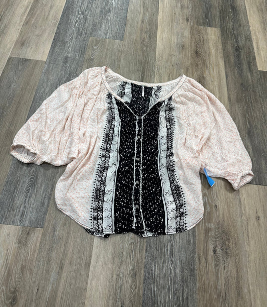 Black Blouse 3/4 Sleeve Free People, Size S