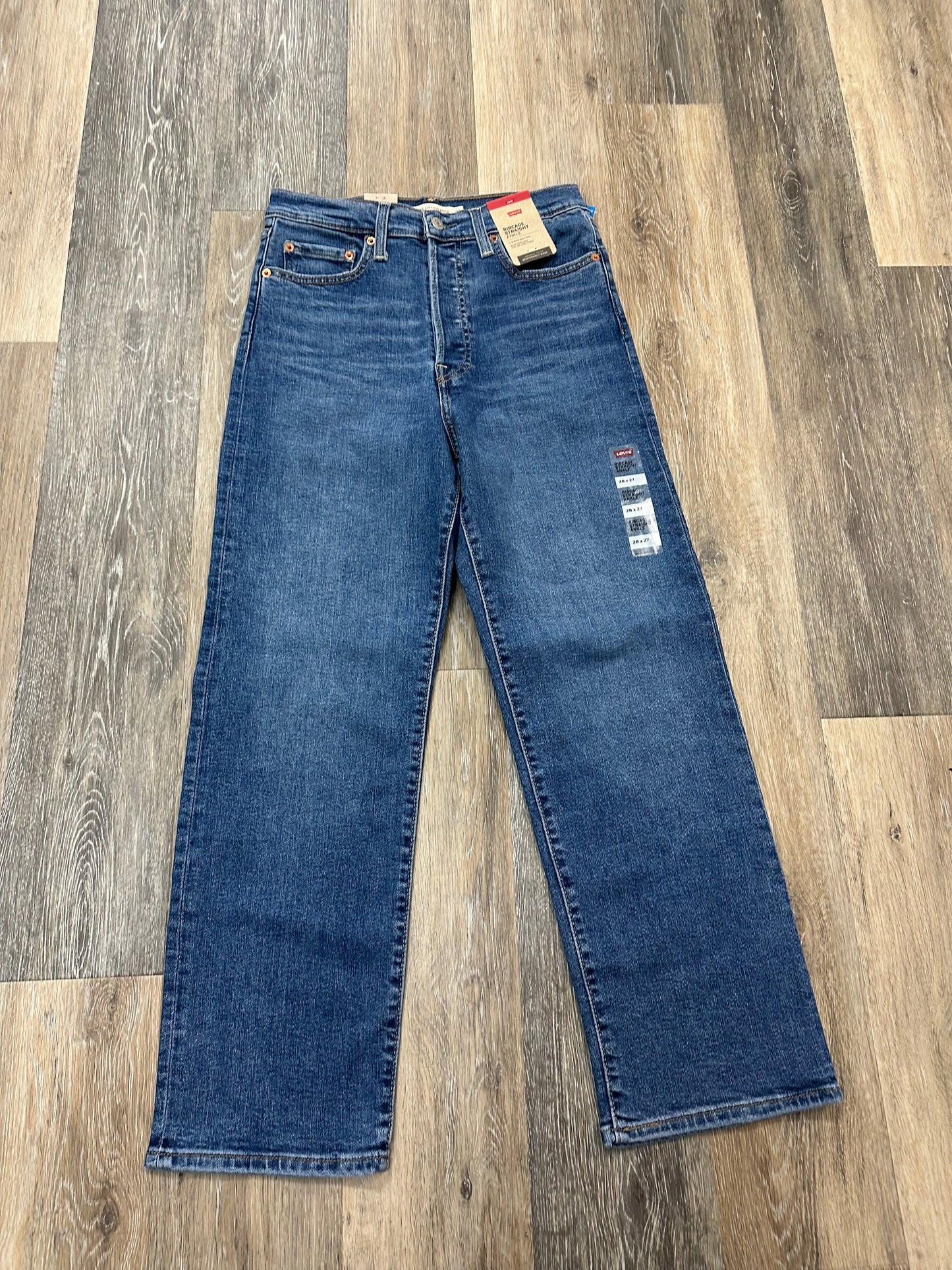 Blue Denim Jeans Straight Levis, Size 6