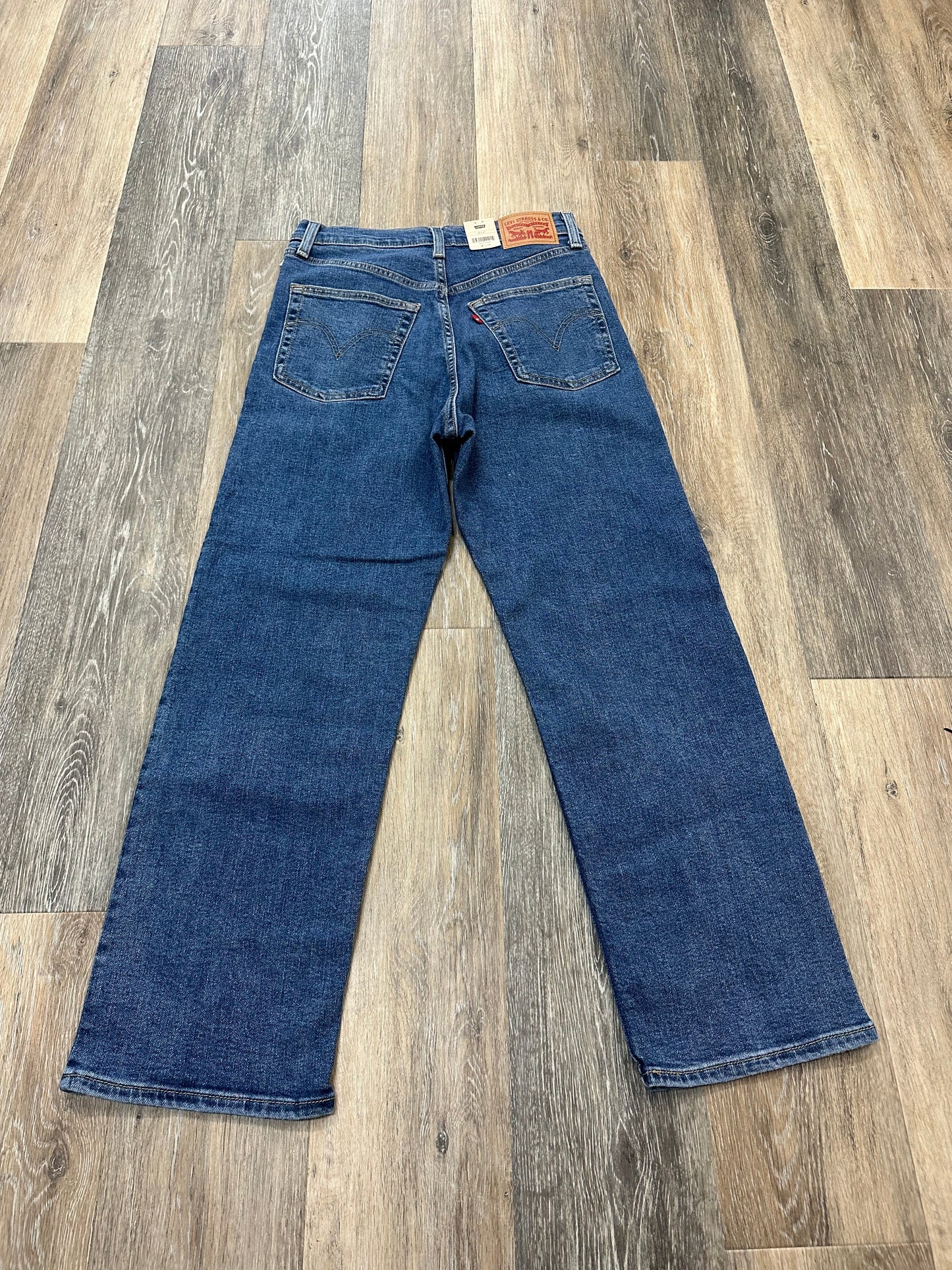 Blue Denim Jeans Straight Levis, Size 6