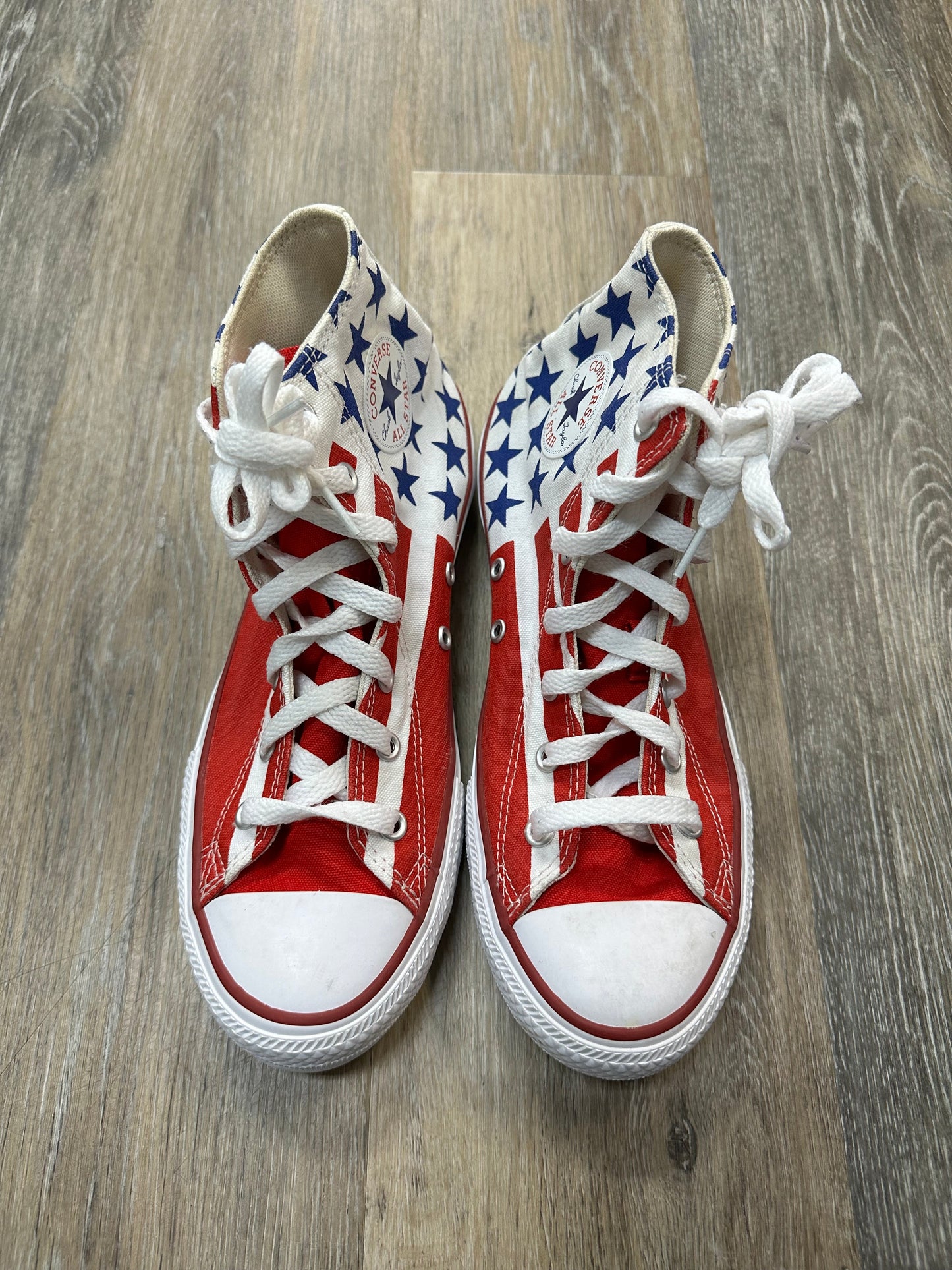 Shoes Athletic By Converse In Red & White, Size: 6.5