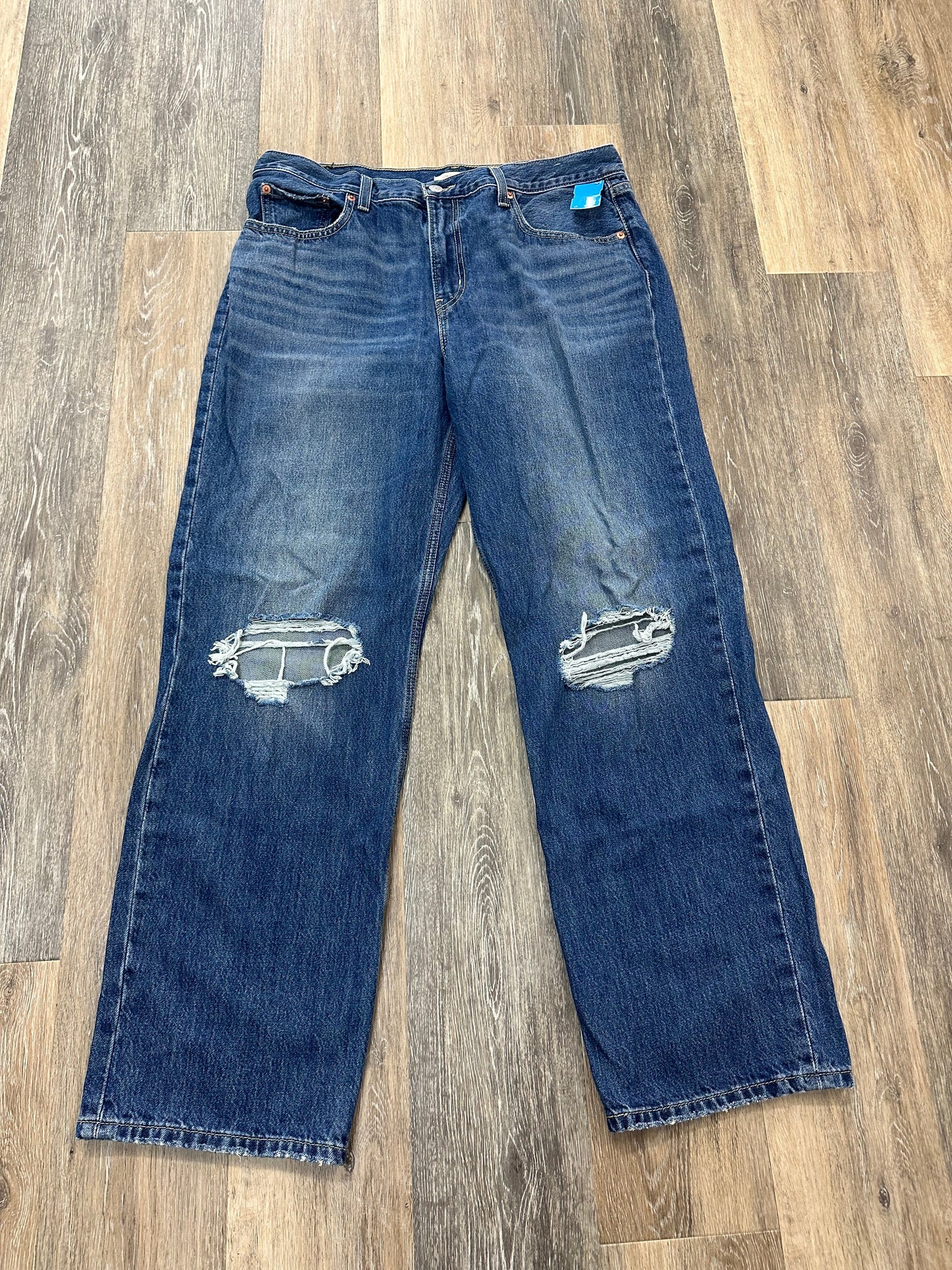 Blue Denim Jeans Straight Levis, Size 14