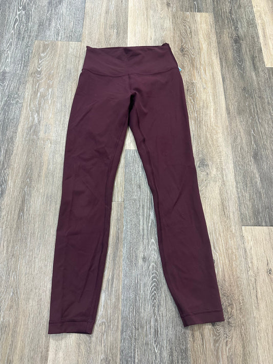 Red Athletic Leggings Lululemon Size:4