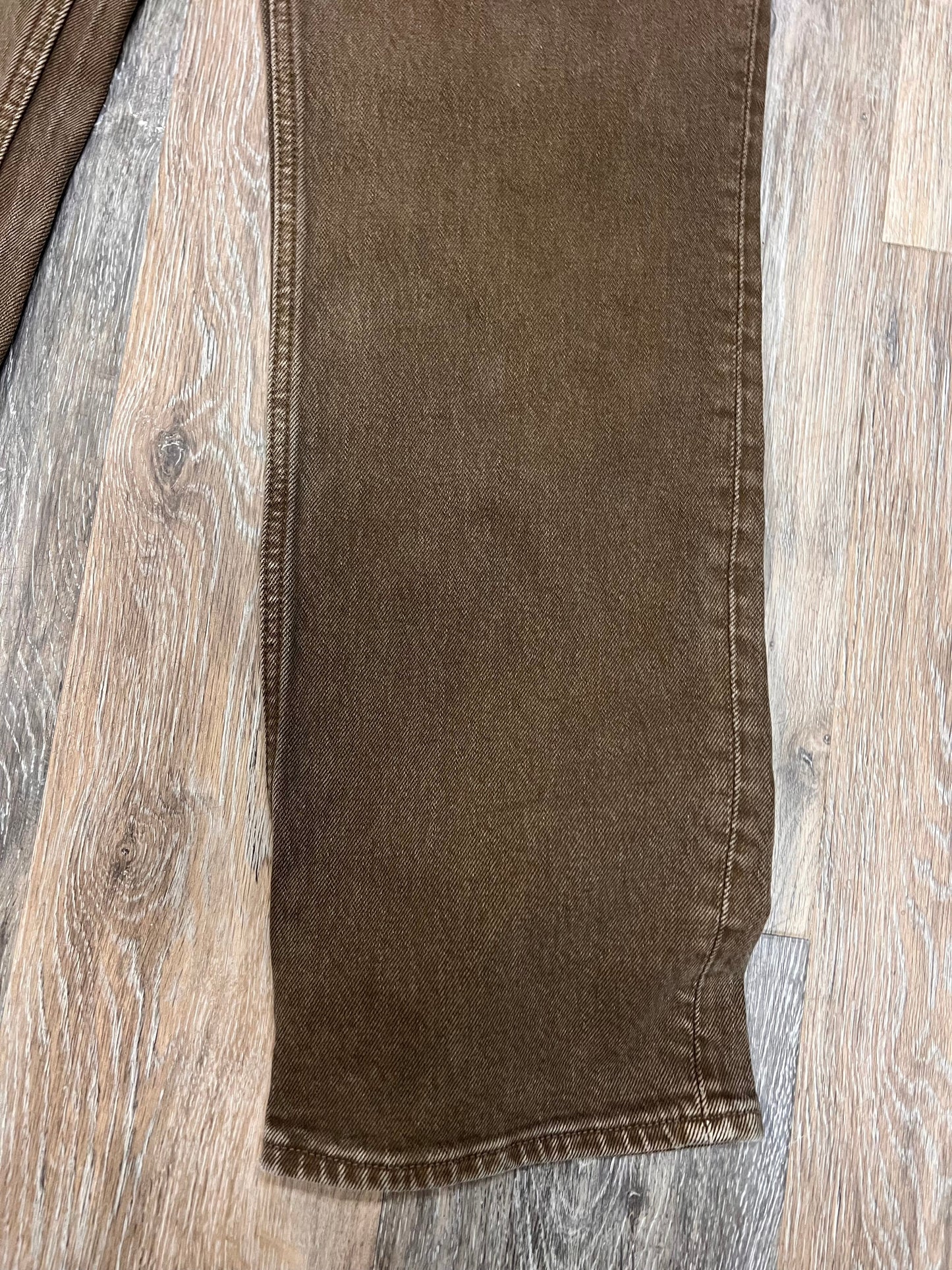 Jeans Straight By Abercrombie And Fitch In Brown, Size: 0/25