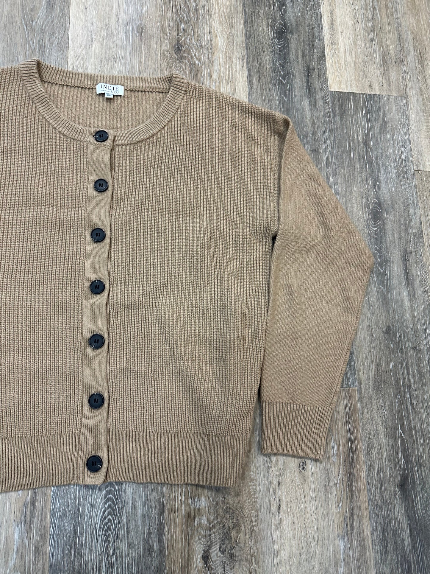 Sweater Cardigan By Indie & Co. In Brown, Size: Xl