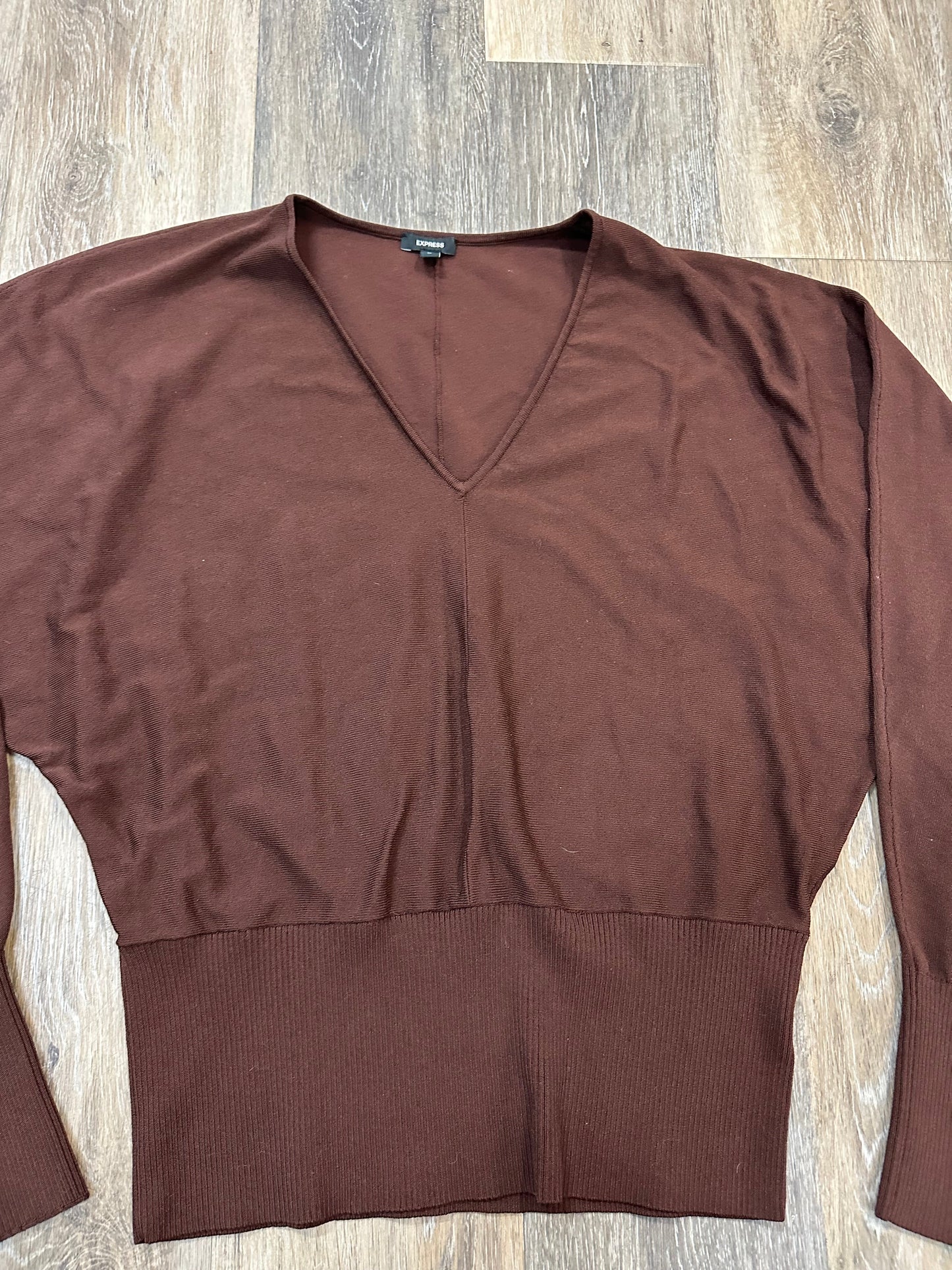 Sweater By Express In Brown, Size: M