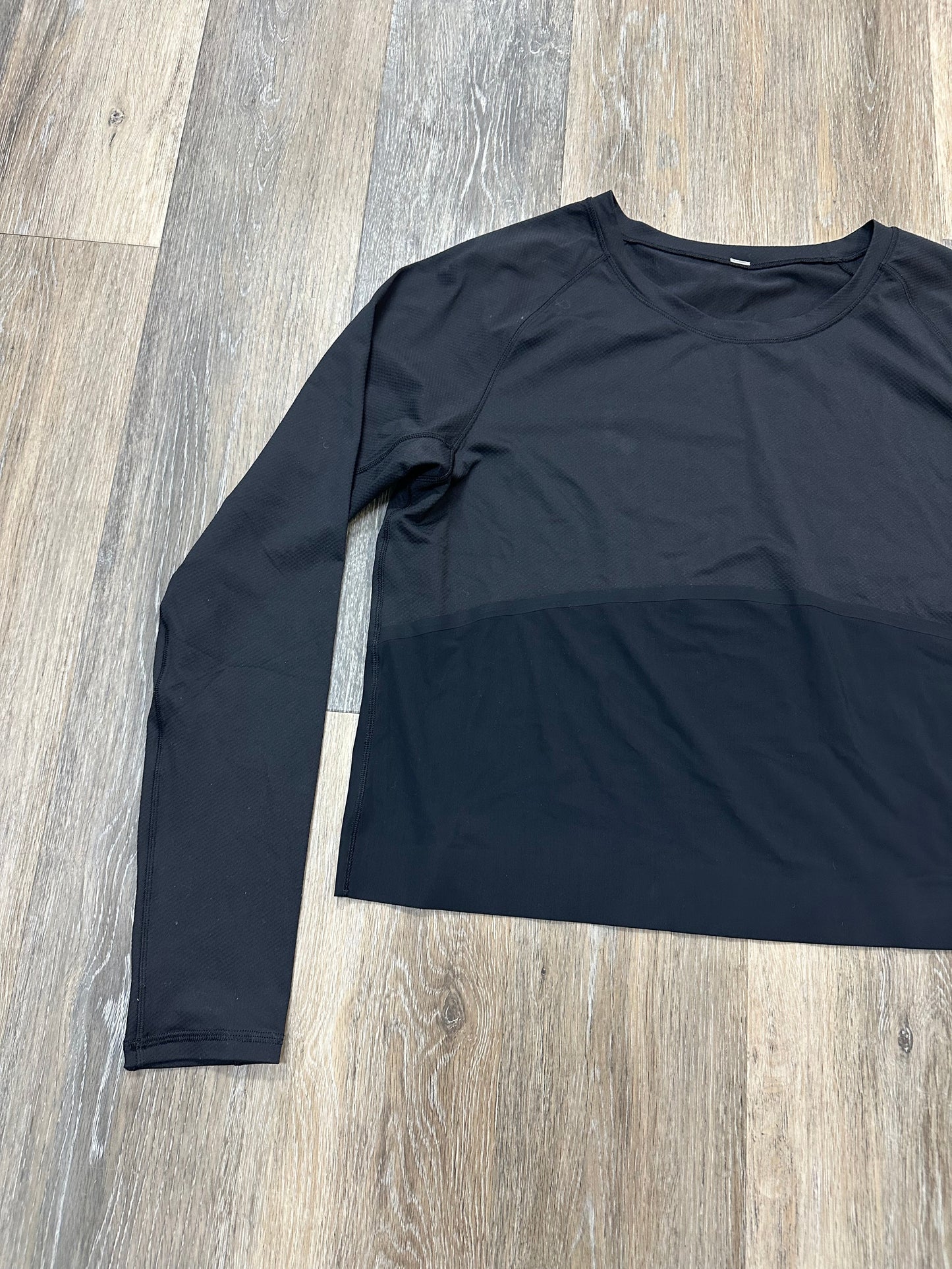 Athletic Top Long Sleeve Crewneck By Lululemon In Black, Size: M