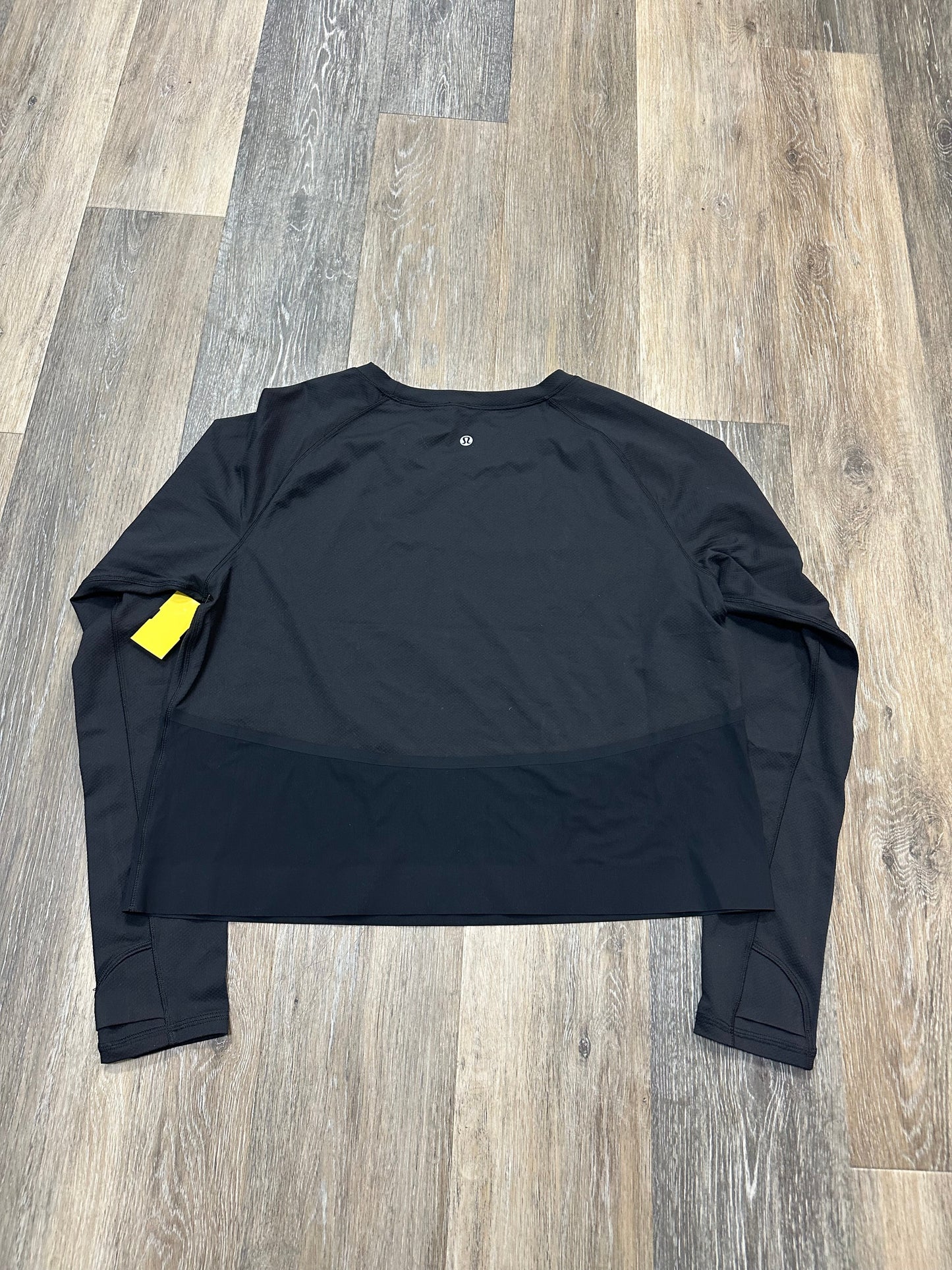 Athletic Top Long Sleeve Crewneck By Lululemon In Black, Size: M