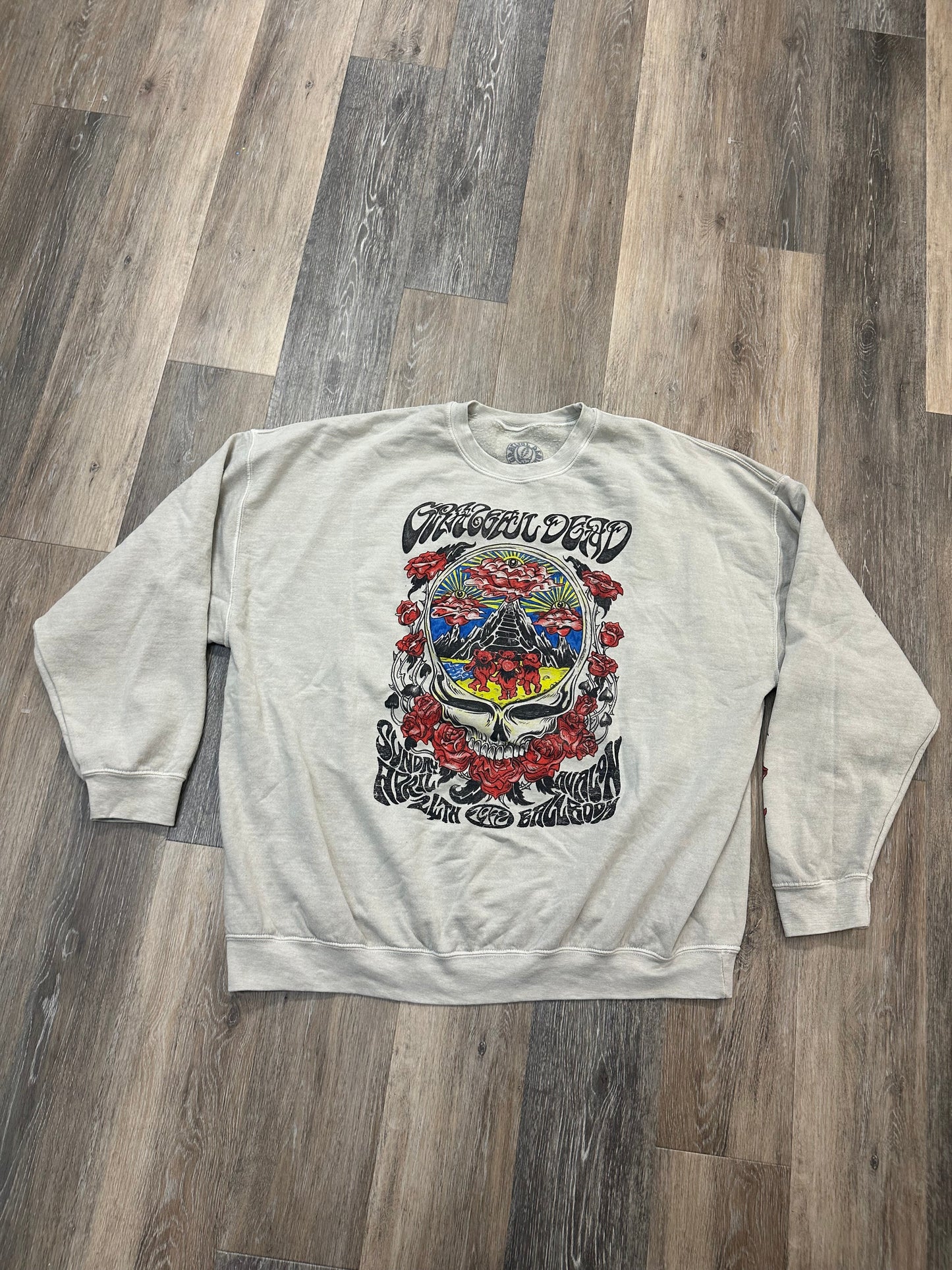 Sweatshirt Crewneck By Grateful Dead In Cream, Size: L