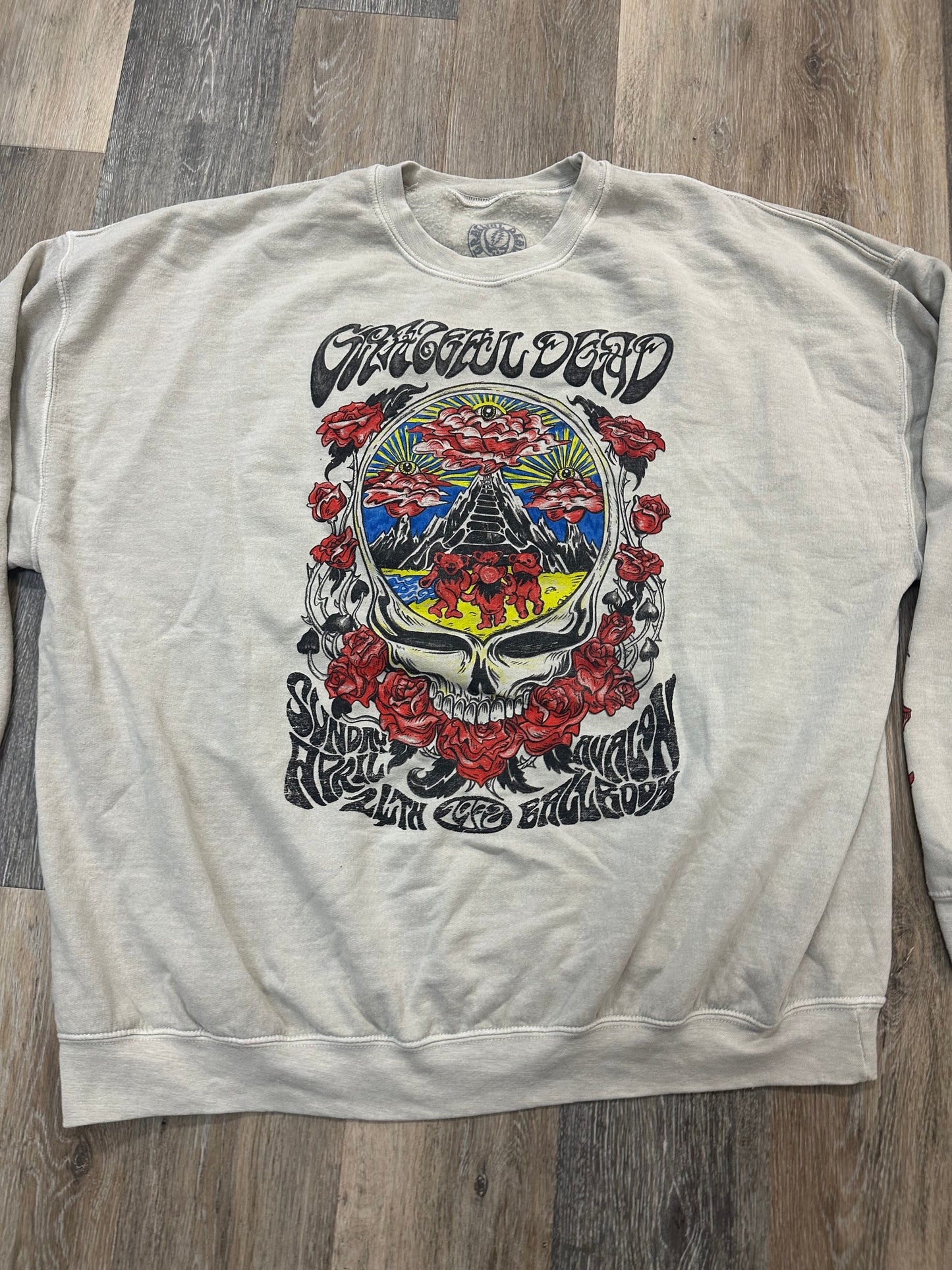 Sweatshirt Crewneck By Grateful Dead In Cream, Size: L