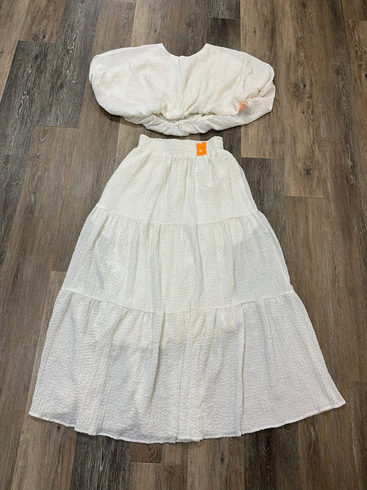 Skirt Set 2pc By La’Ven In White, Size: Xs