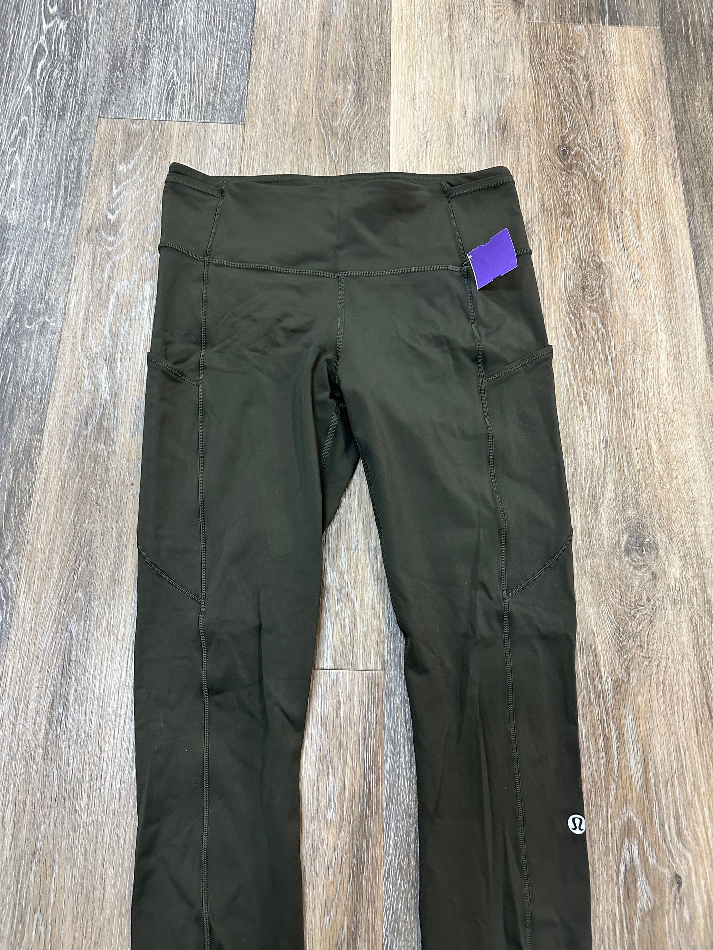 Athletic Leggings By Lululemon In Green, Size: 8