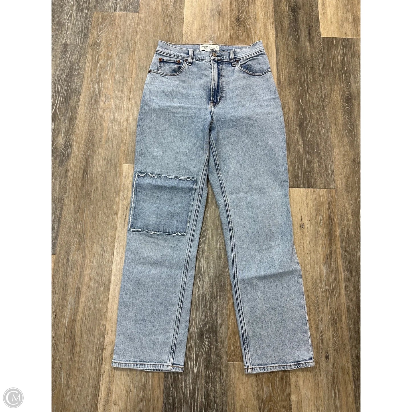 Jeans Straight By Abercrombie And Fitch In Blue Denim, Size: 2