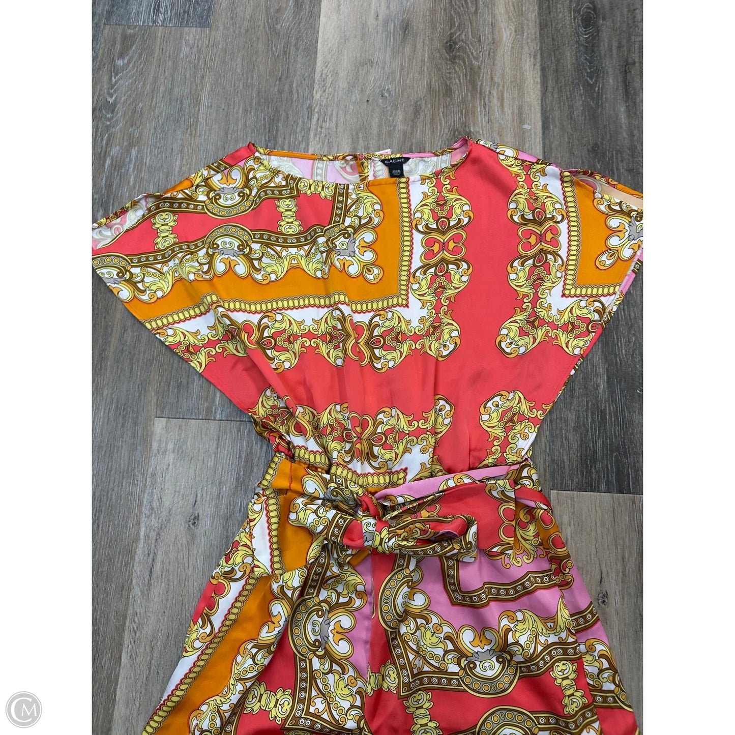 Romper By Cache In Orange & Pink, Size: Xxs