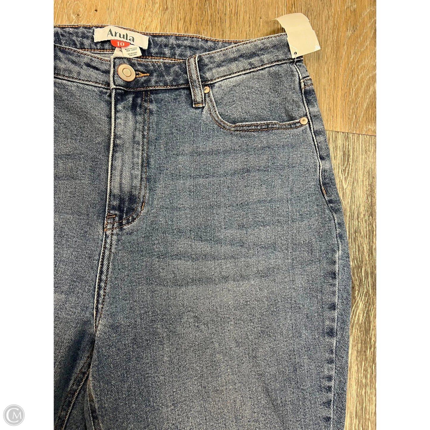 Jeans Straight By Arula In Blue Denim, Size: 10