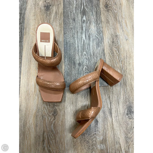 Sandals Heels Block By Dolce Vita In Brown, Size: 9