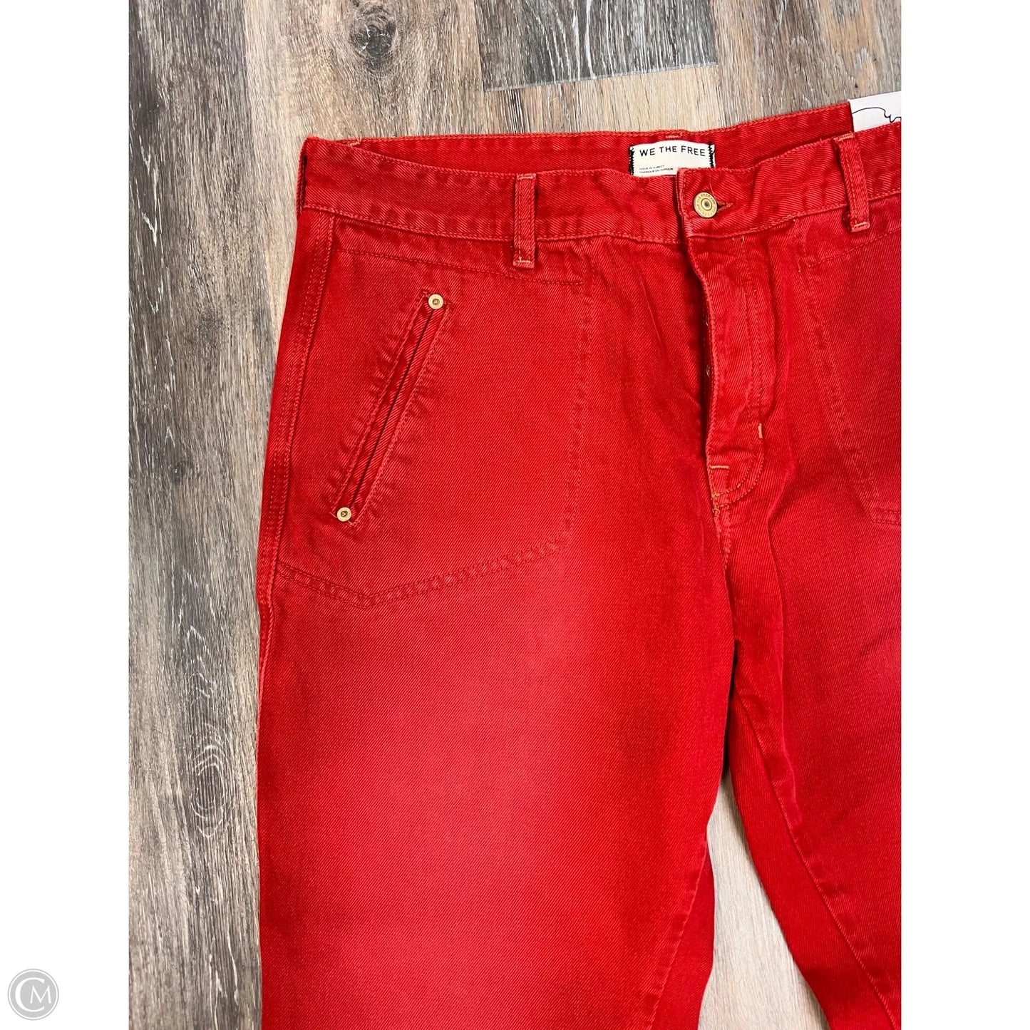 Jeans Boot Cut By We The Free In Red Denim, Size: 14