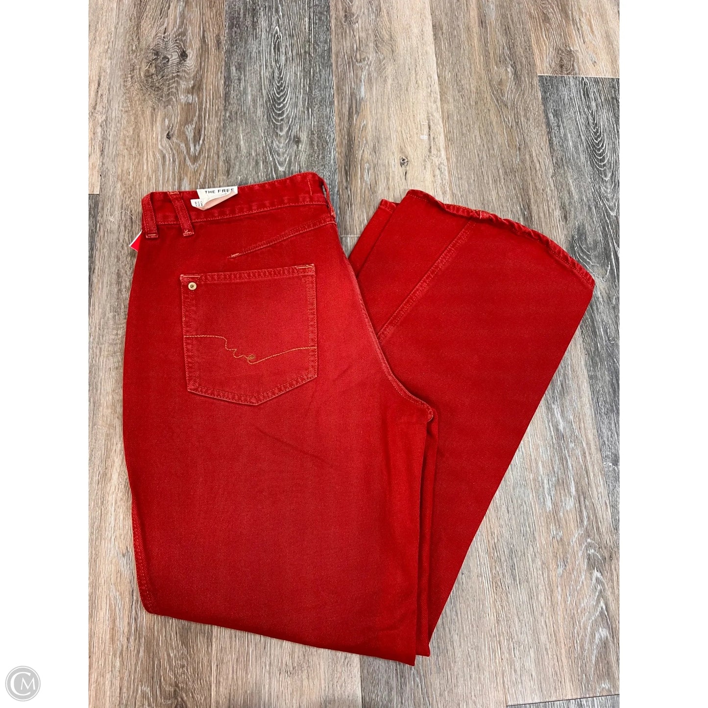 Jeans Boot Cut By We The Free In Red Denim, Size: 14