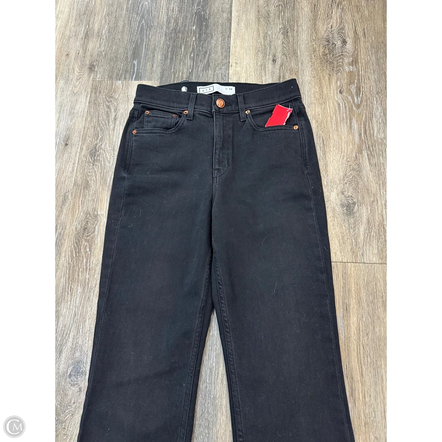 Jeans Cropped By AYR In Black Denim, Size: 2/26