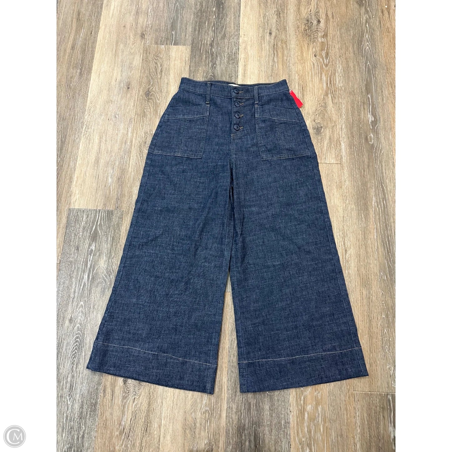 Pants Cropped By Evereve In Blue Denim, Size: 4