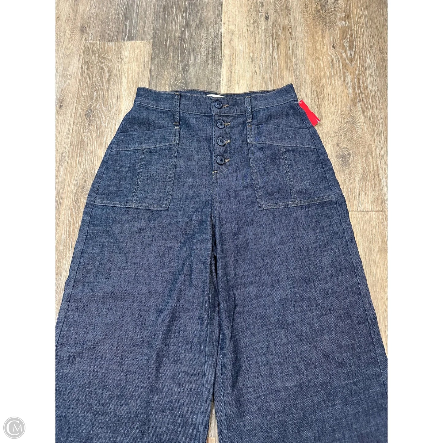 Pants Cropped By Evereve In Blue Denim, Size: 4