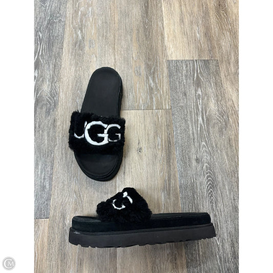 Sandals Designer By Ugg In Black, Size: 9.5