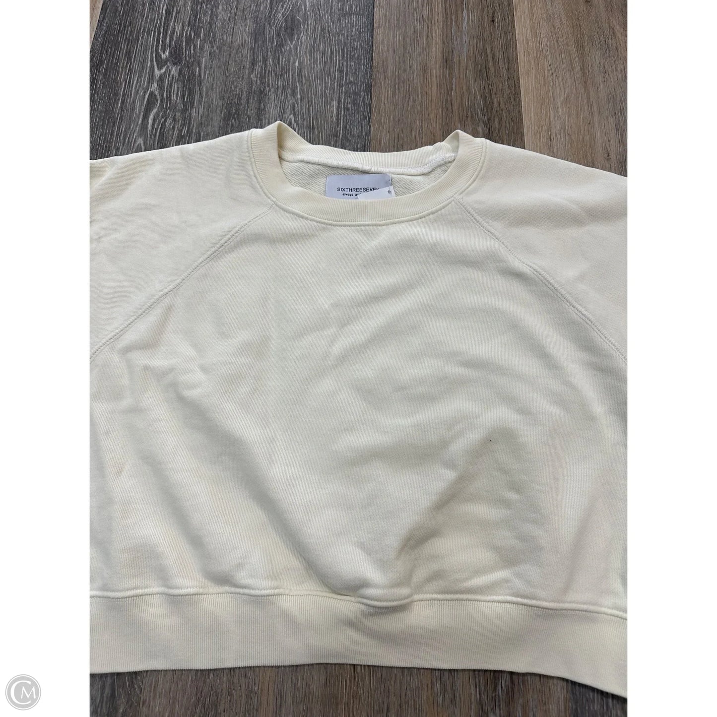 -Sweatshirt Crewneck By Sixthreeseven In Cream, Size: S