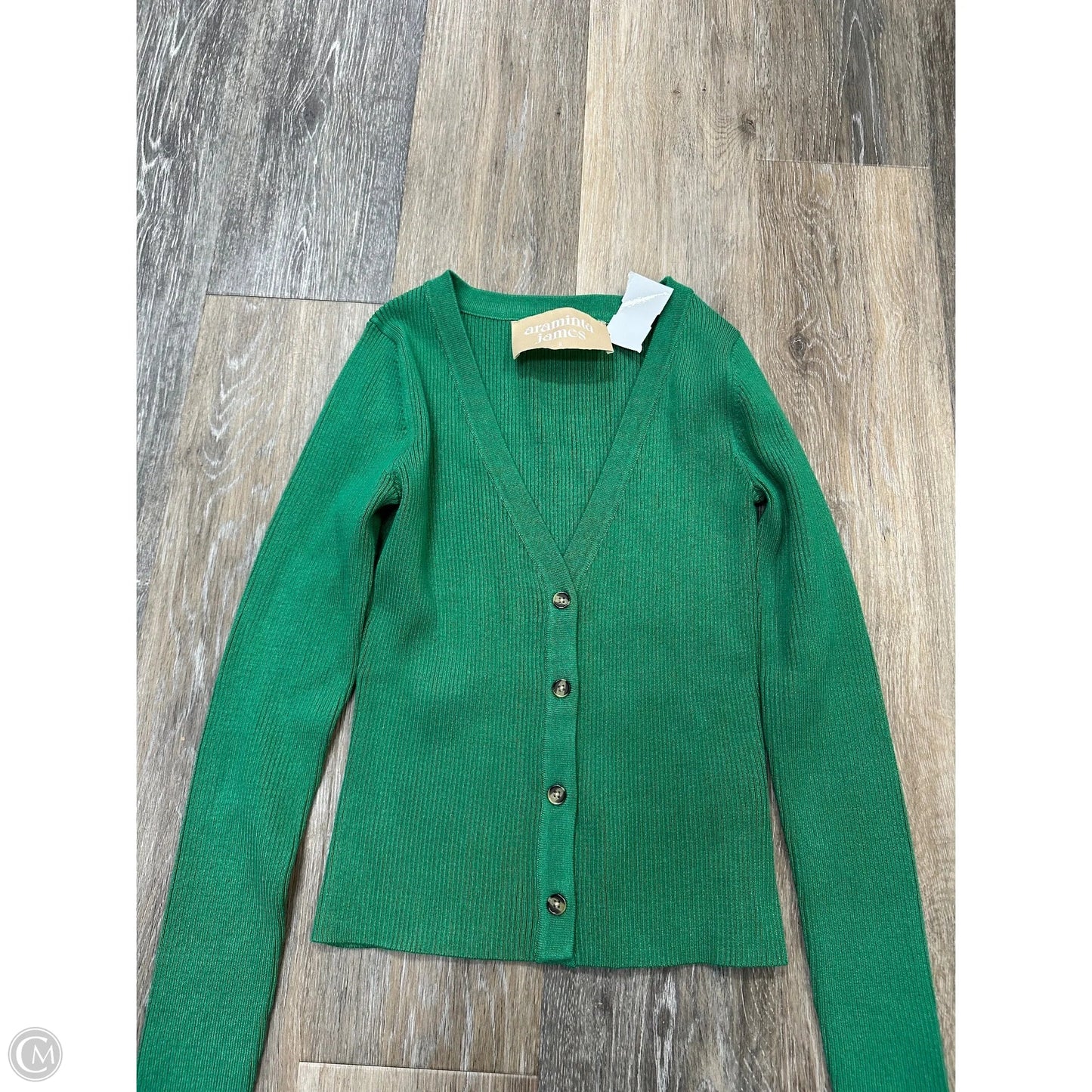 Top Long Sleeve By Araminta James In Green, Size: S