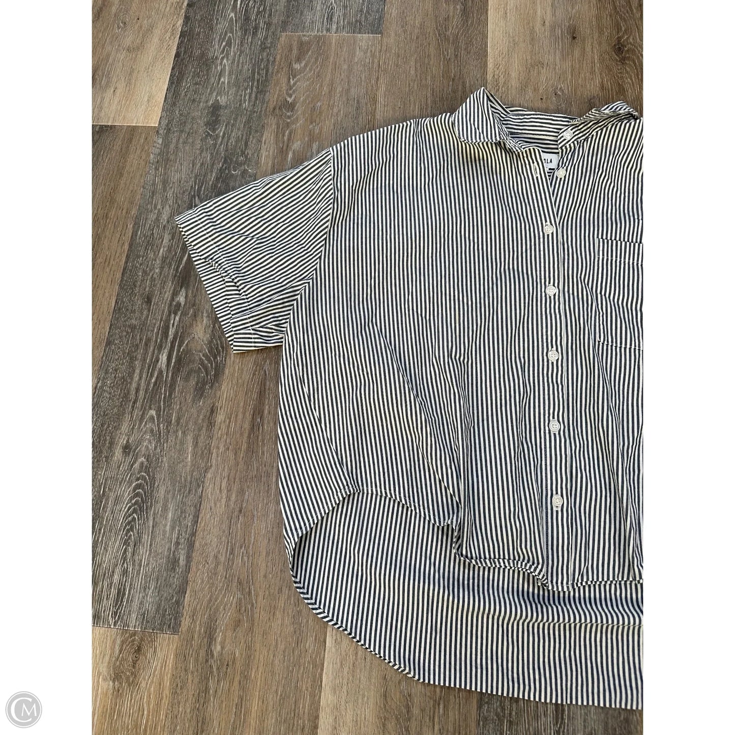 Top Short Sleeve By Pistola In Striped Pattern, Size: M