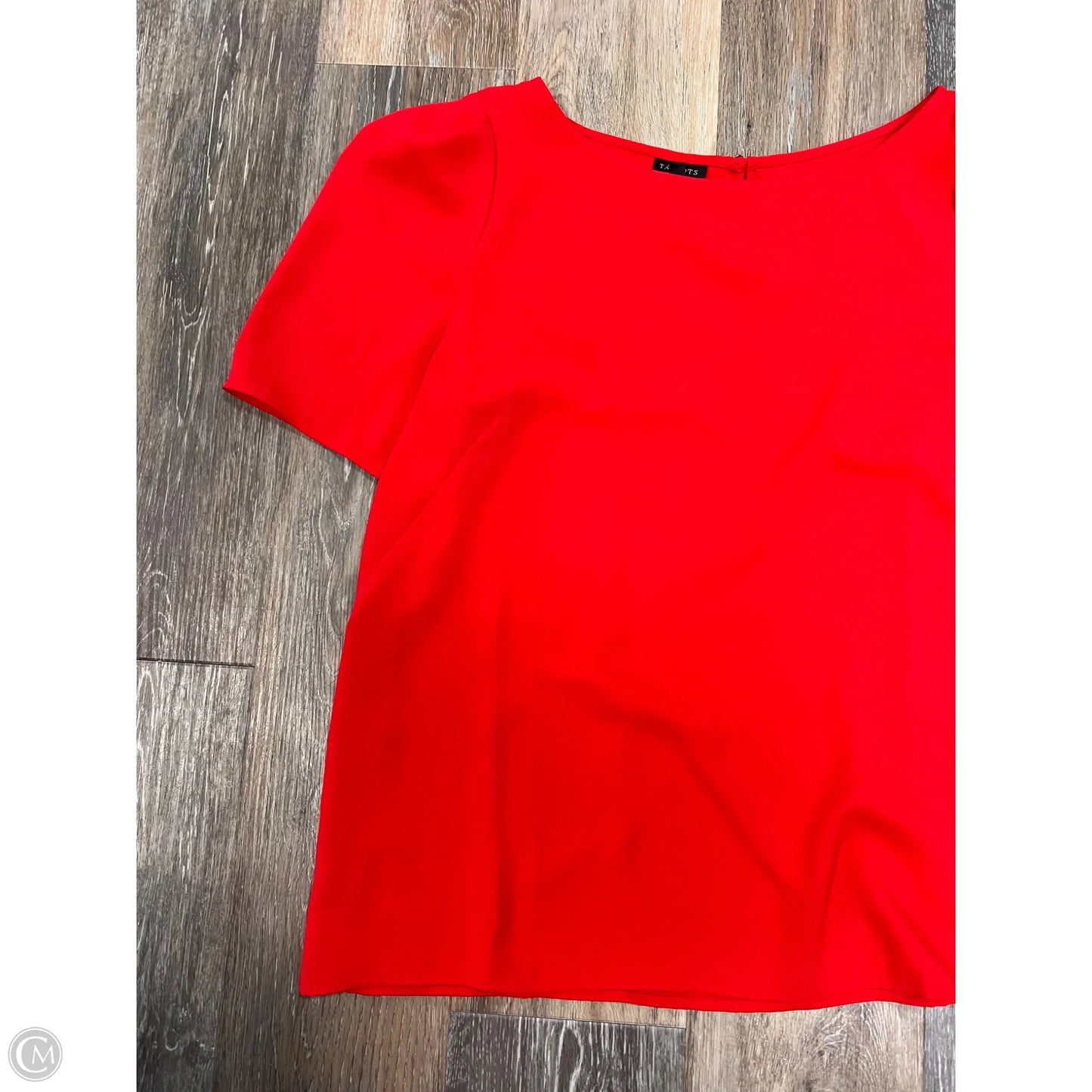 Blouse Short Sleeve By Talbots In Red, Size: L