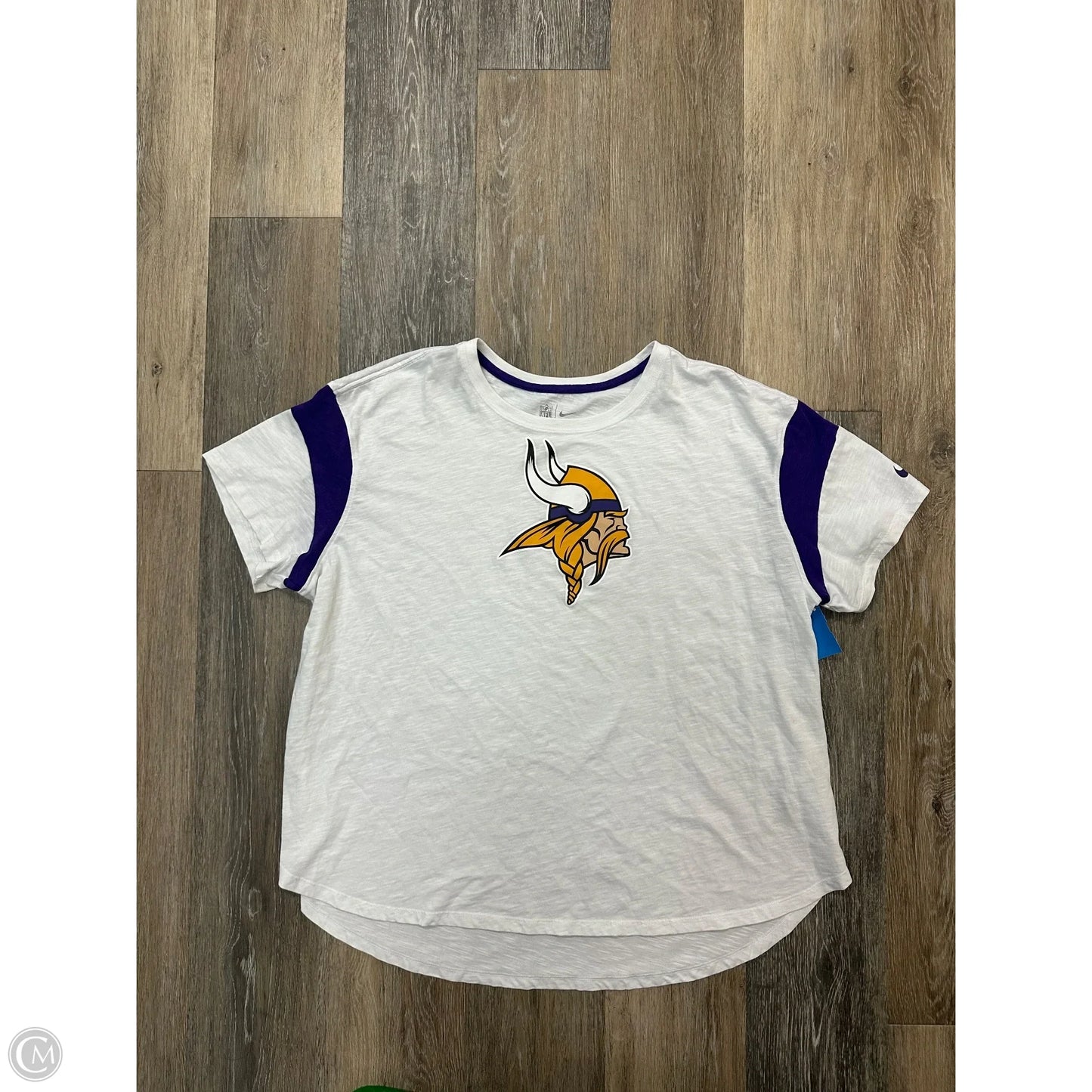 Athletic Top Short Sleeve By Nfl In White, Size: Xxl