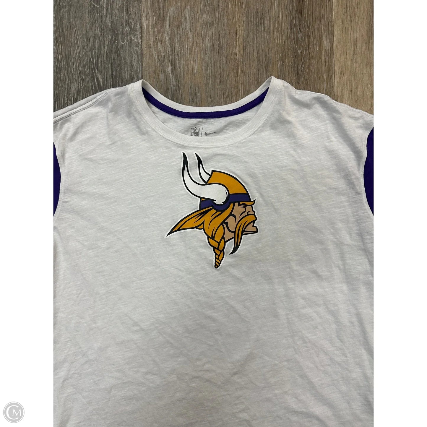 Athletic Top Short Sleeve By Nfl In White, Size: Xxl