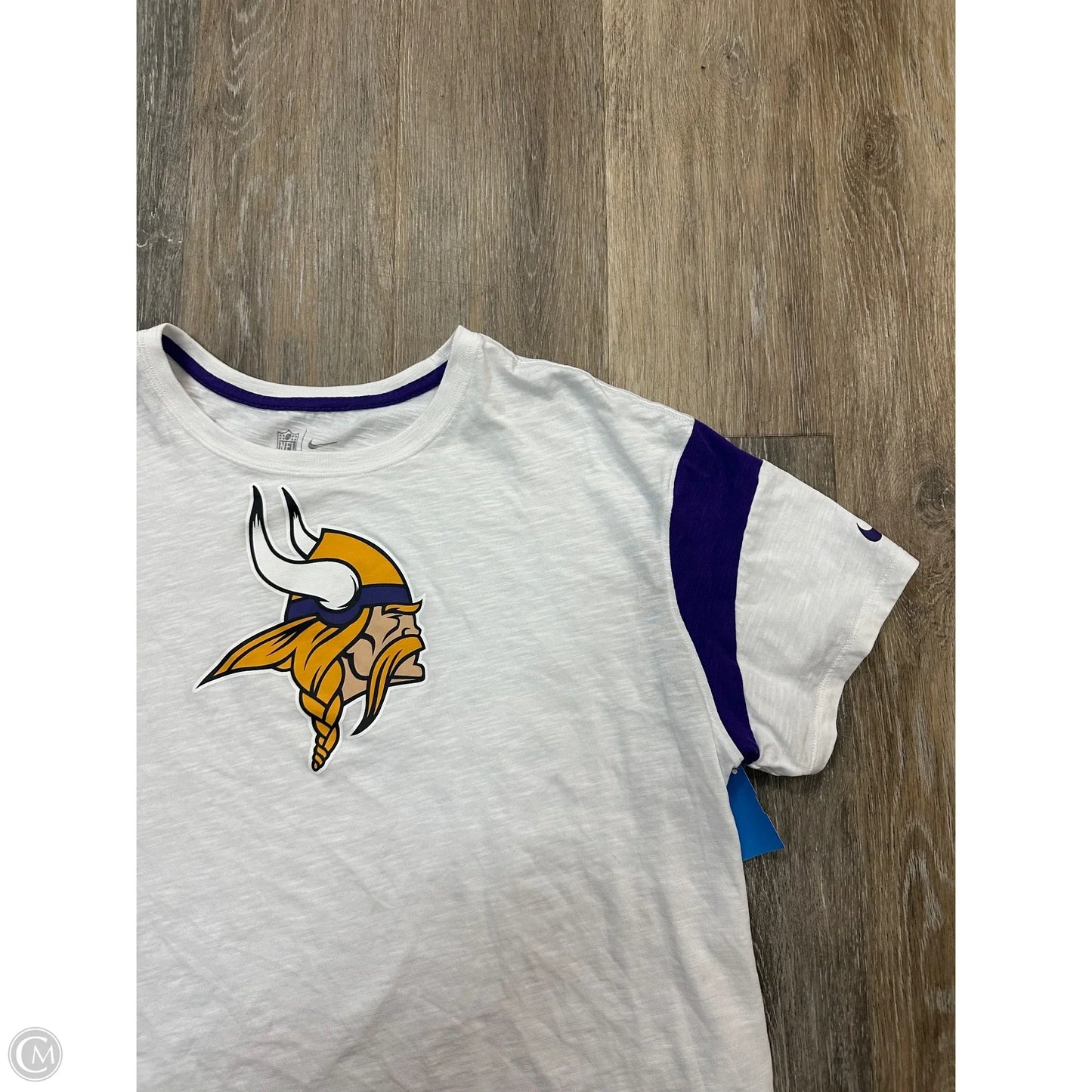 Athletic Top Short Sleeve By Nfl In White, Size: Xxl