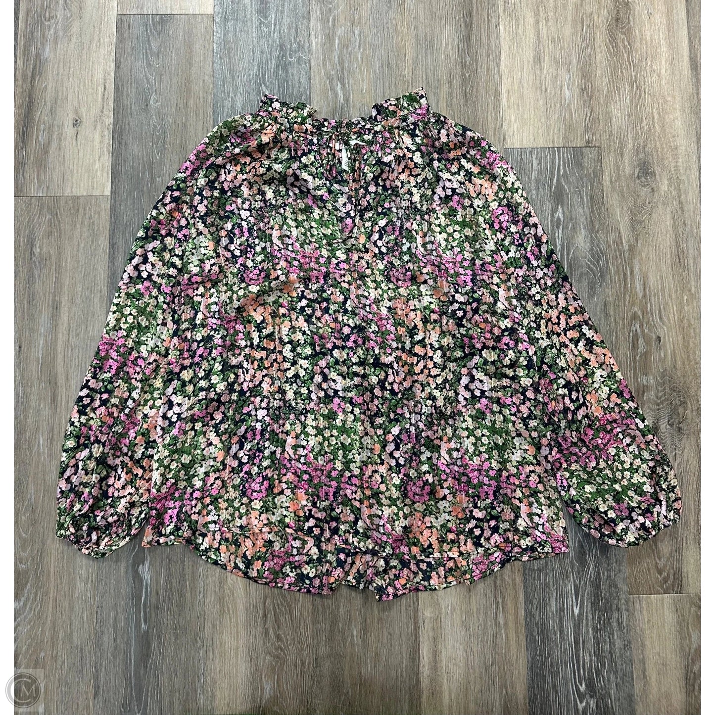 Blouse Long Sleeve By H&m In Floral Print, Size: Xl