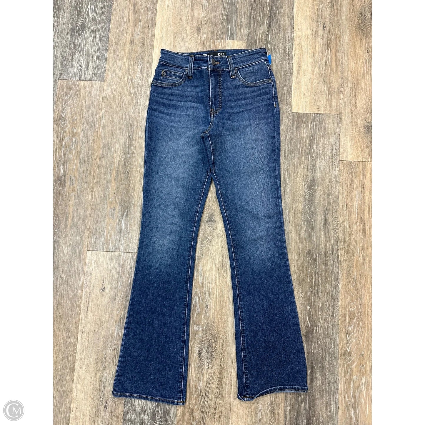 Jeans Boot Cut By Kut In Blue Denim, Size: 4