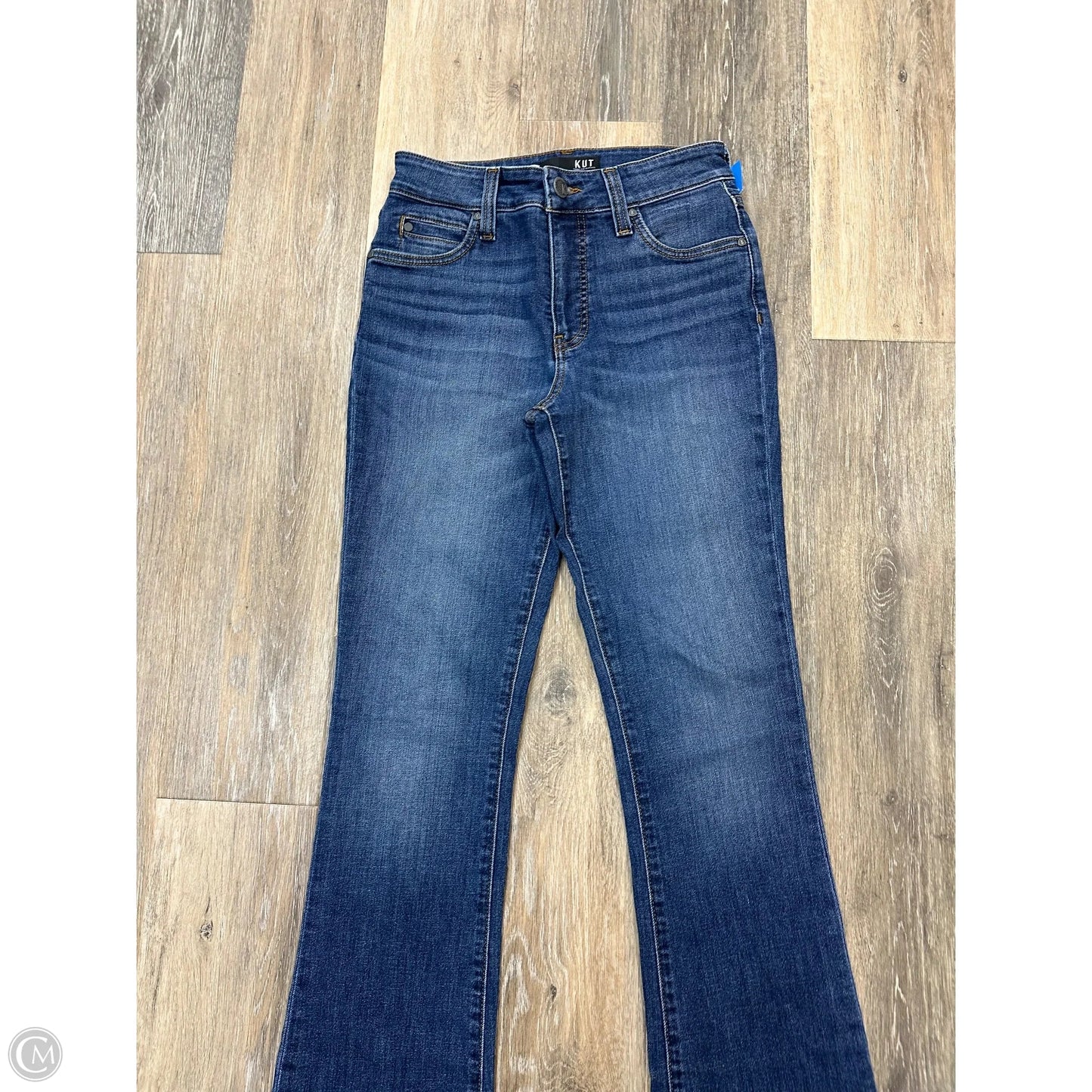 Jeans Boot Cut By Kut In Blue Denim, Size: 4