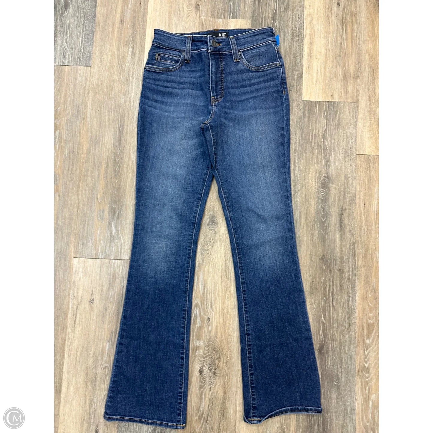 Jeans Boot Cut By Kut In Blue Denim, Size: 4