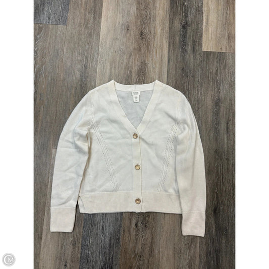 Sweater Cardigan By Aspen In Cream, Size: M