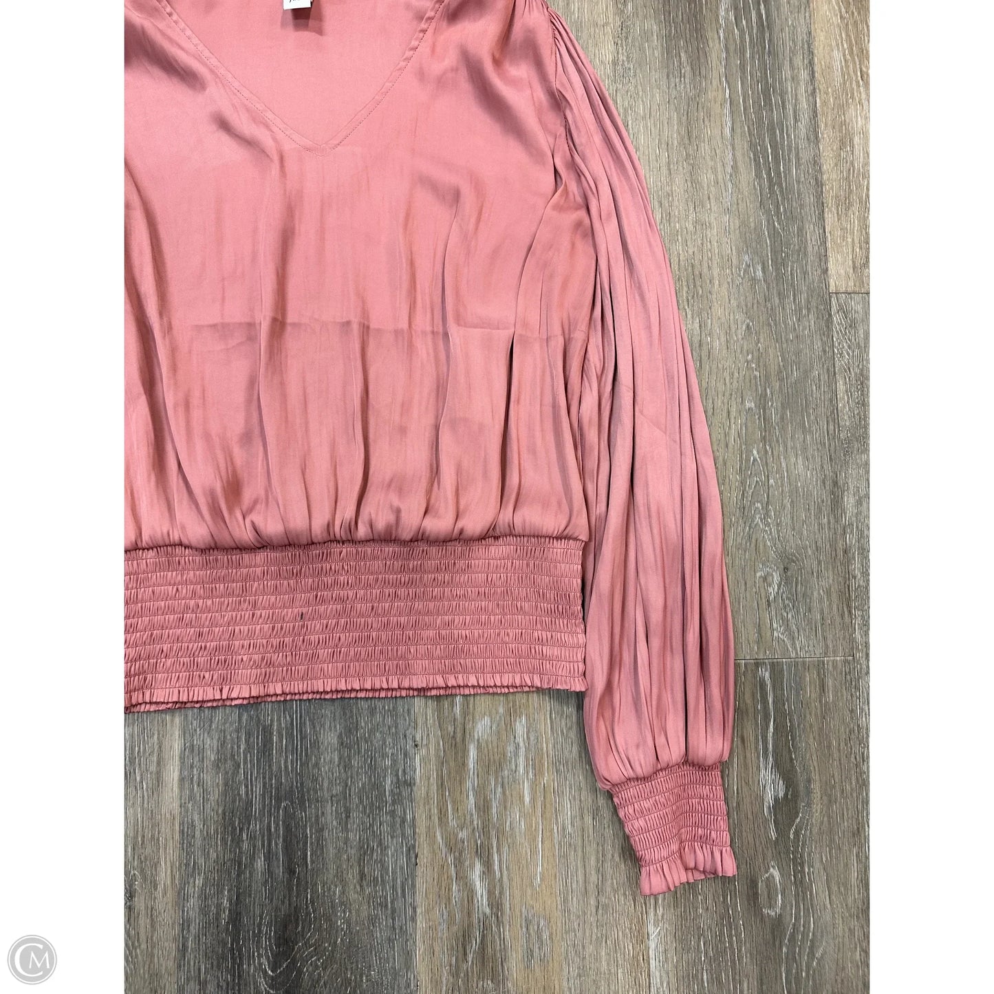 Blouse Long Sleeve By Joie In Pink, Size: S