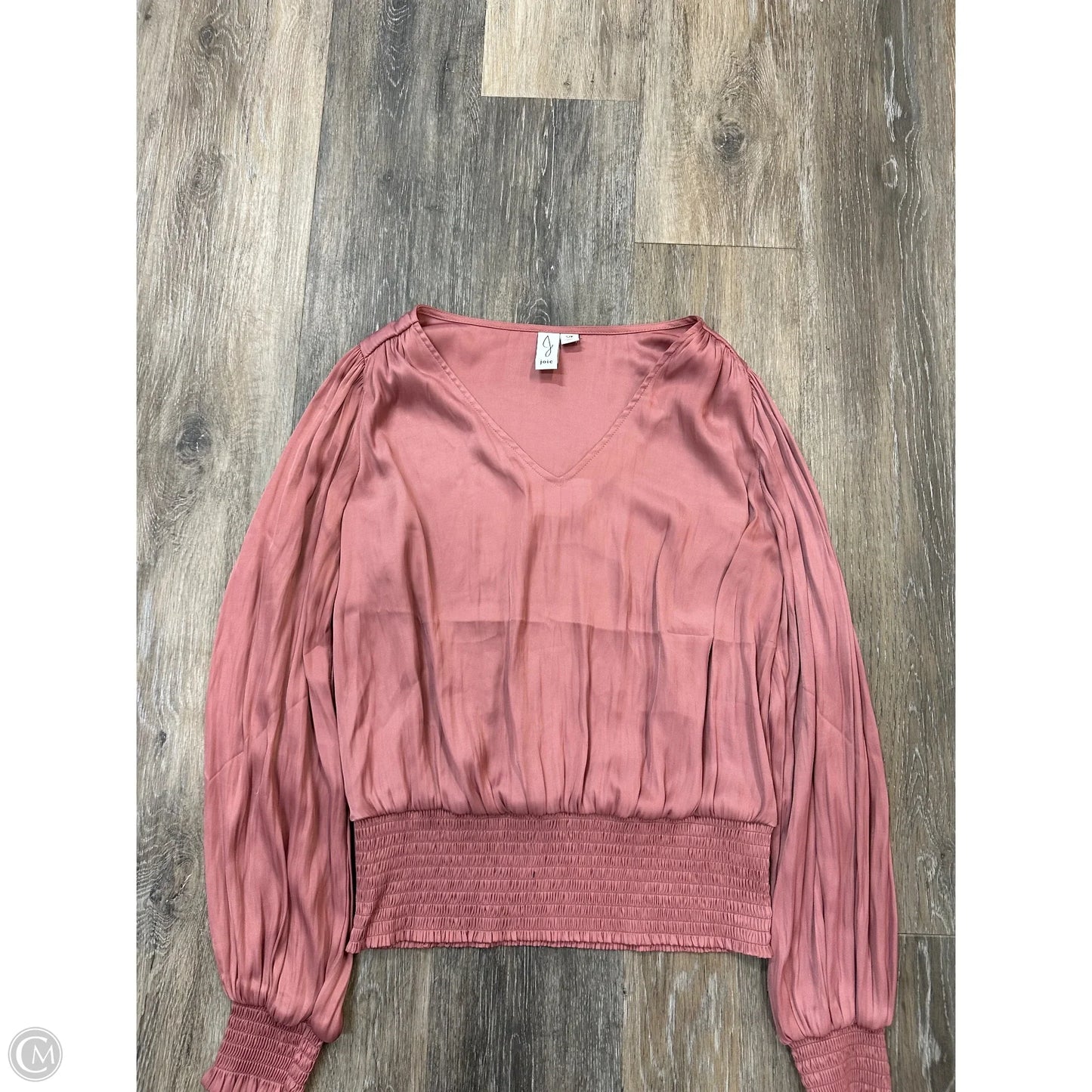 Blouse Long Sleeve By Joie In Pink, Size: S