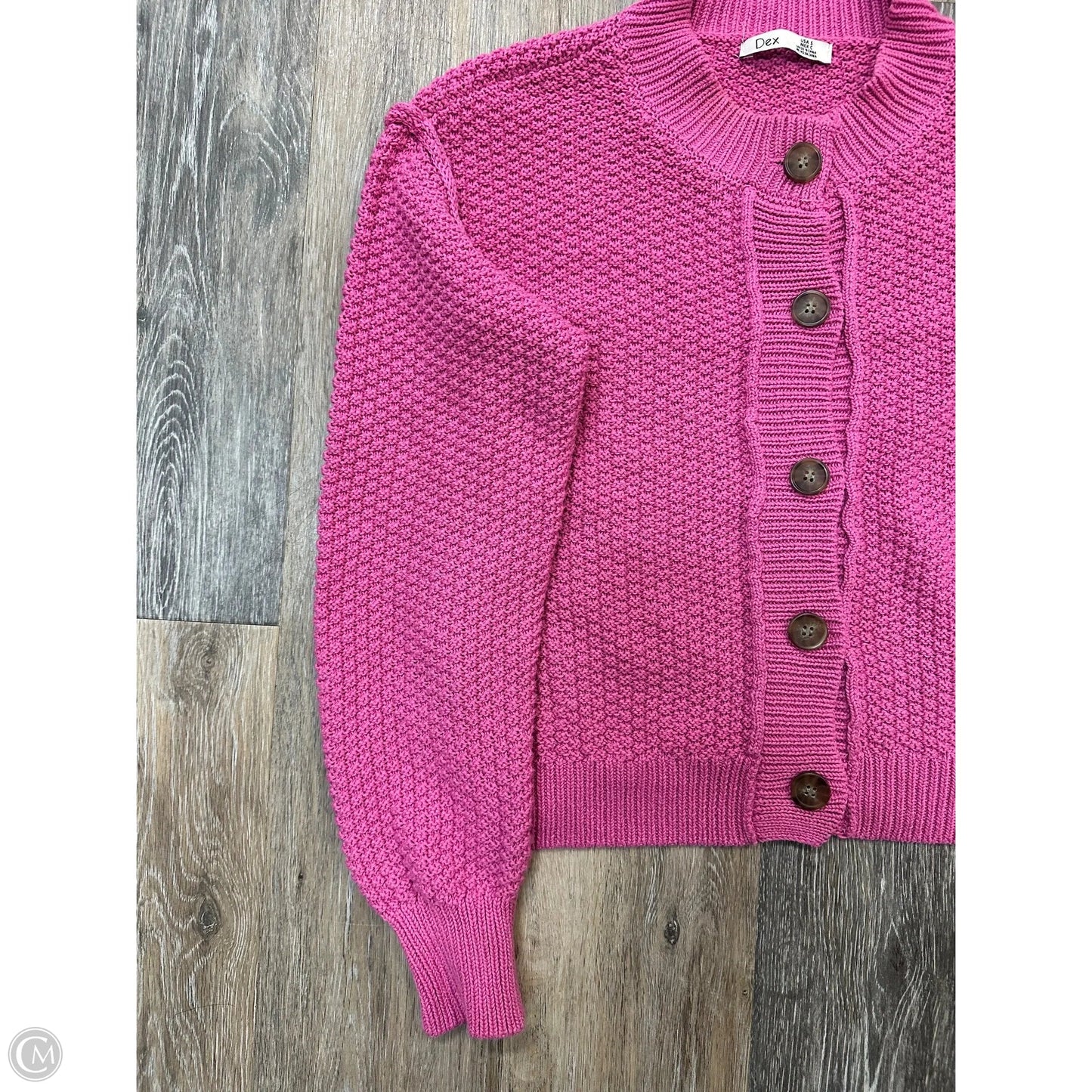 Sweater Cardigan By Dex In Pink, Size: S