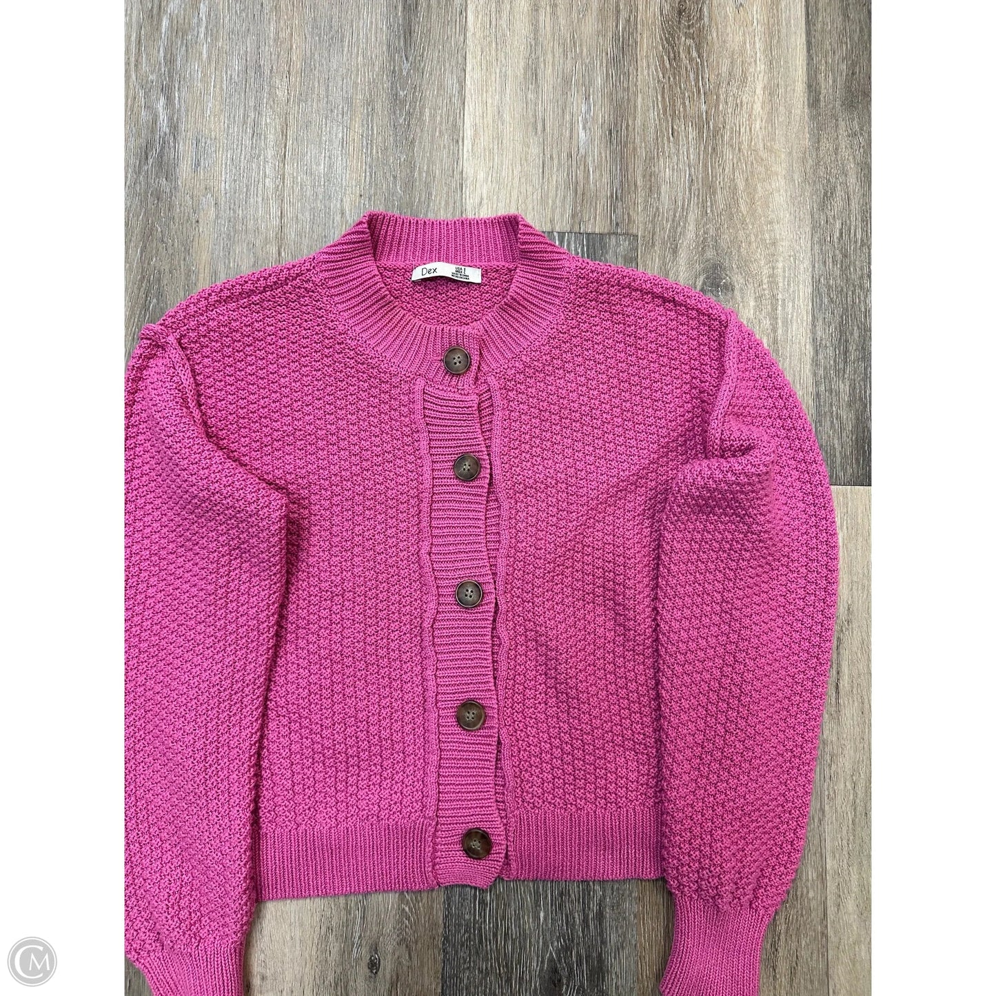 Sweater Cardigan By Dex In Pink, Size: S