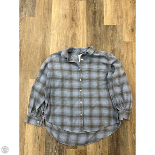 Top Long Sleeve By Aerie In Blue, Size: S