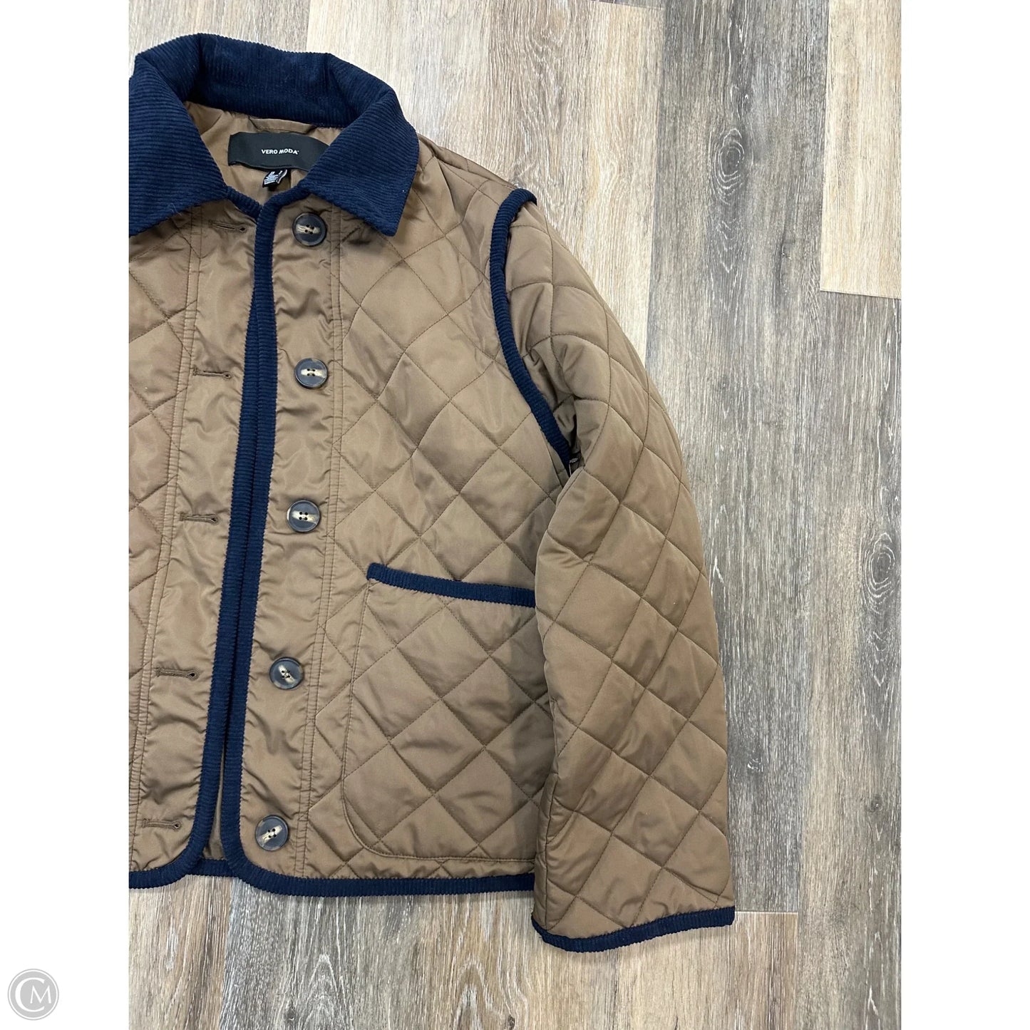 Jacket Puffer & Quilted By Vero Moda In Brown, Size: S