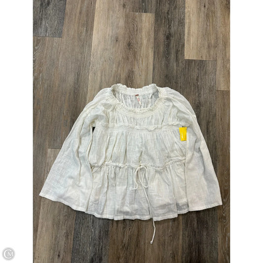 Blouse Long Sleeve By Free People In White, Size: S