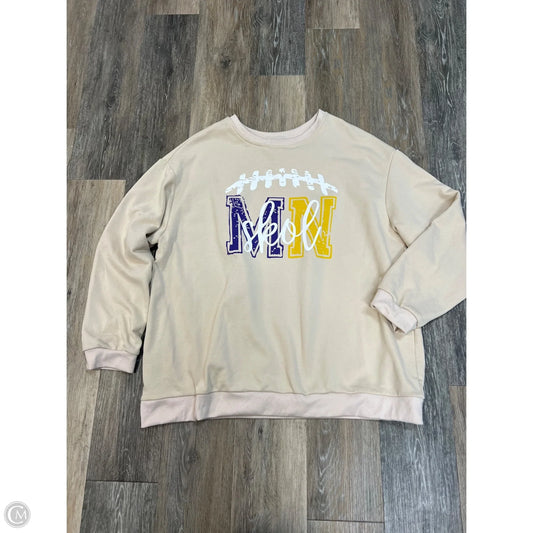 Sweatshirt Crewneck By Comfort Colors In Tan, Size: 3x